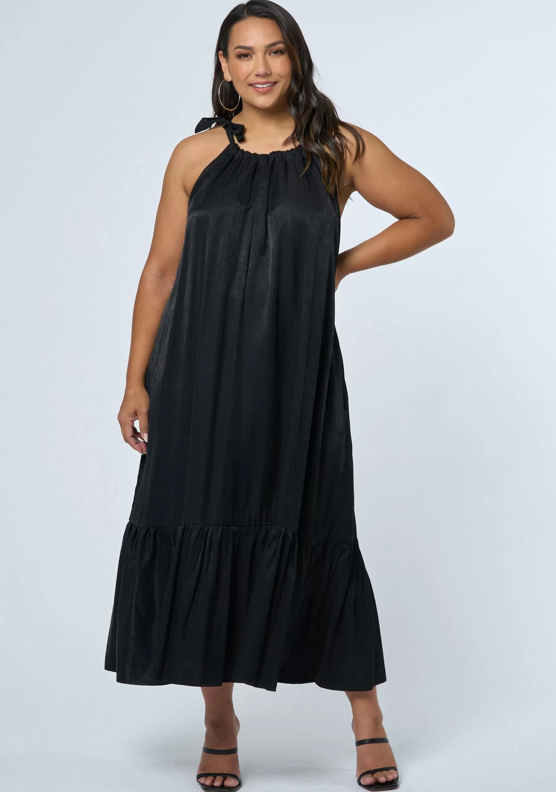 Curve Project Black Dresses | Midi Dresses>Midnight Meltdown Midi Dress