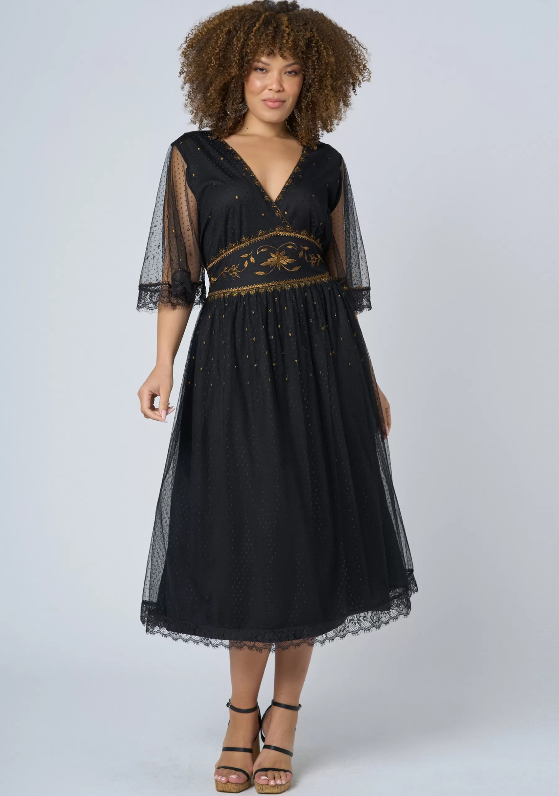 Curve Project Boho Dresses | Black Dresses>Moon Rising Midi Dress