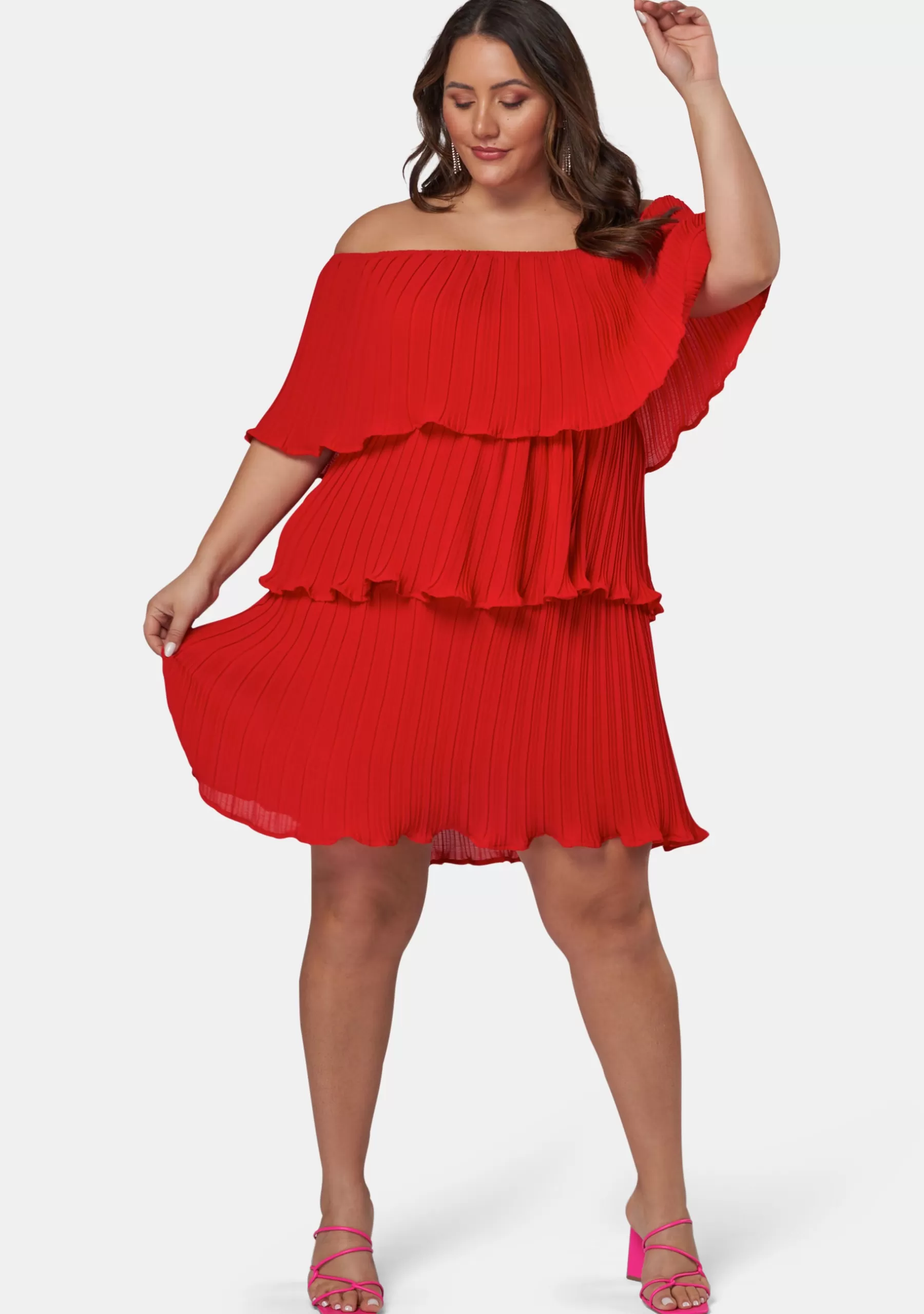 Curve Project Mini Dresses>Oh My Ruffle Mini Dress
