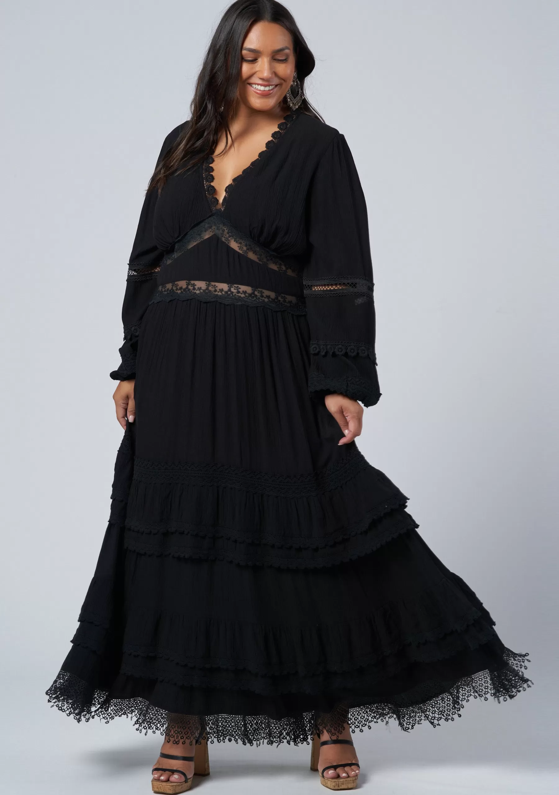 Curve Project Boho Dresses | Black Dresses>One Of A Kind Maxi Dress