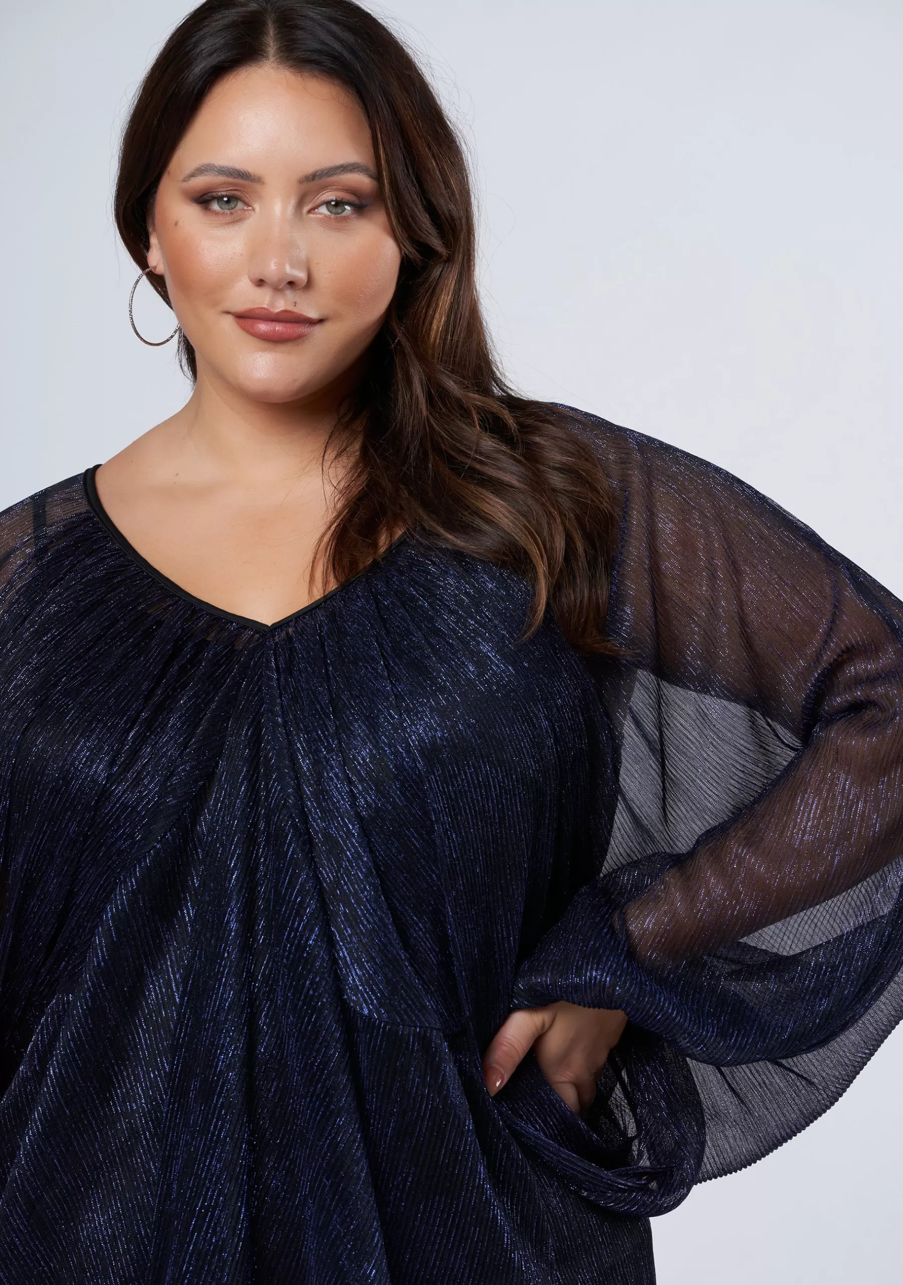 Curve Project Shirts & Blouses>Racy Shimmer Top