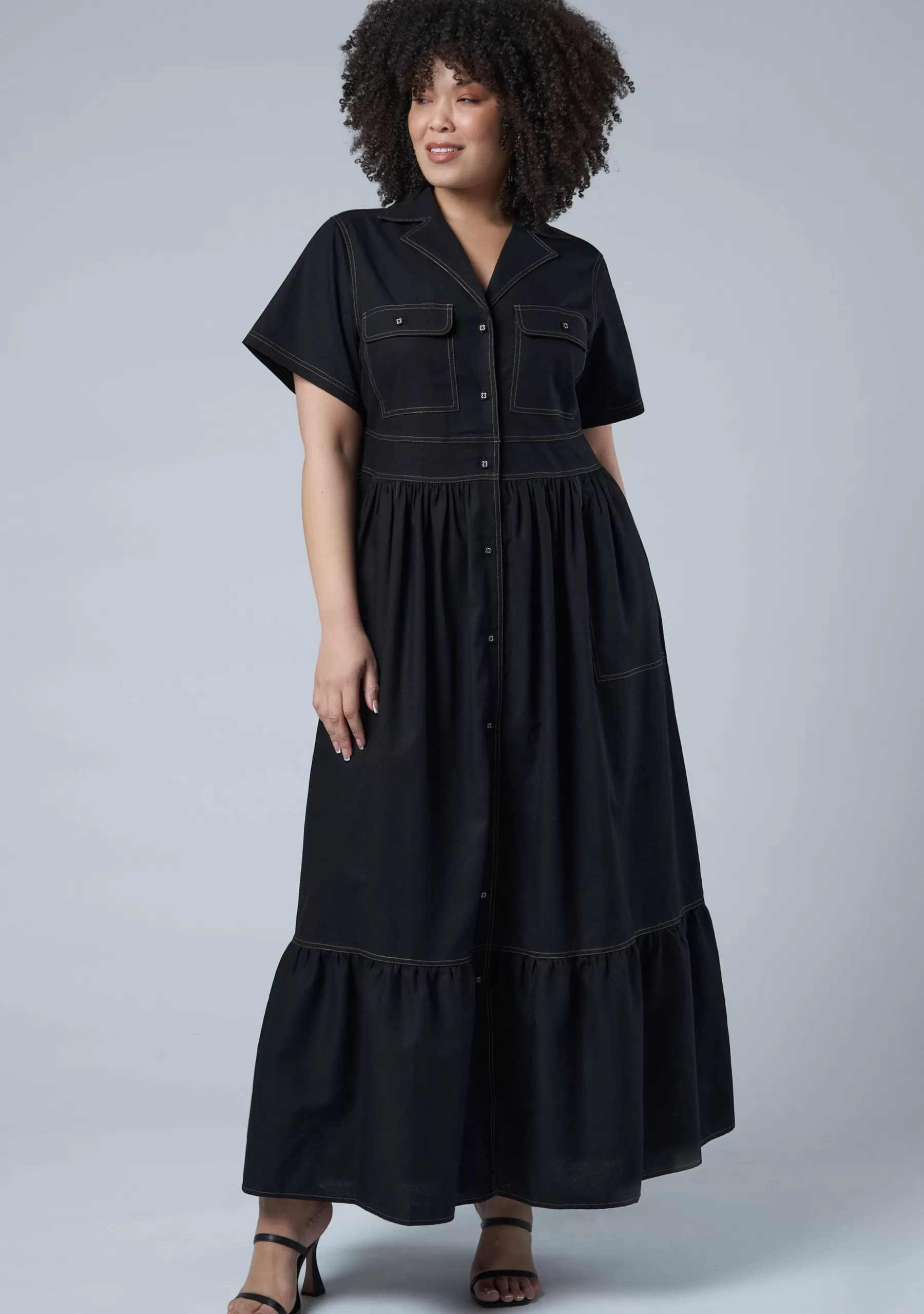 Curve Project Black Dresses | Maxi Dresses>Running Circles Maxi Dress