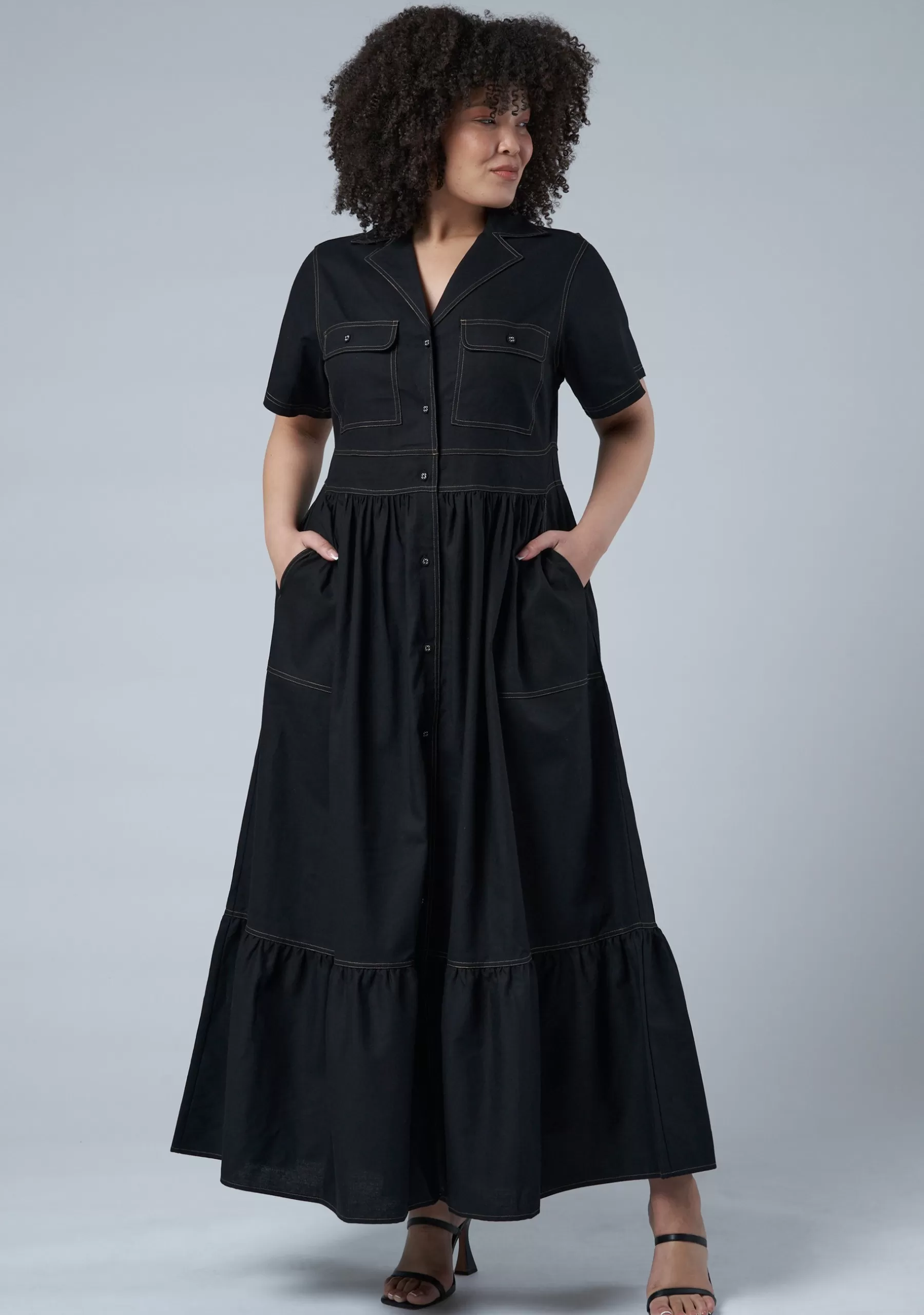 Curve Project Black Dresses | Maxi Dresses>Running Circles Maxi Dress