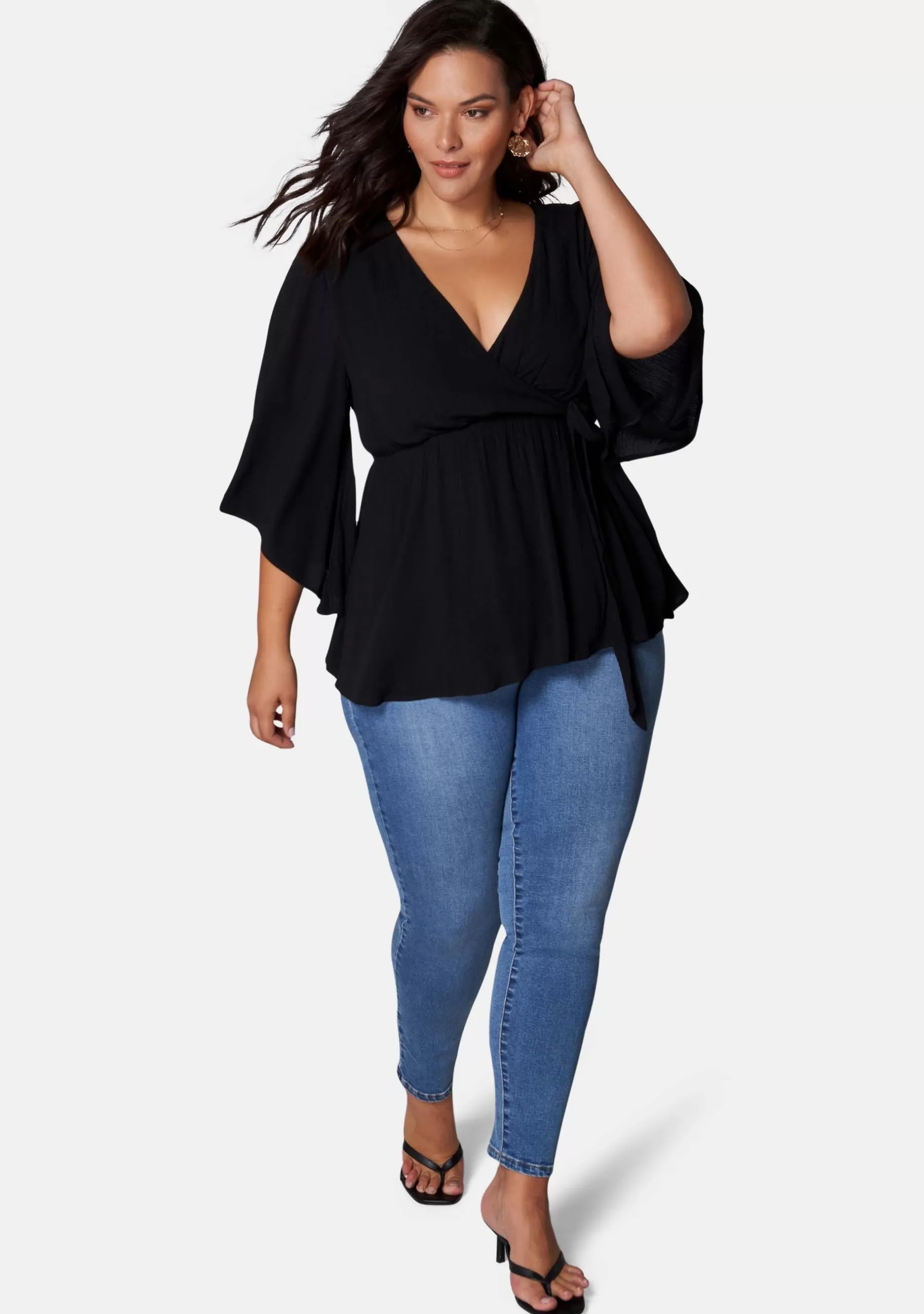 Curve Project Shirts & Blouses>Salma Wrap Blouse