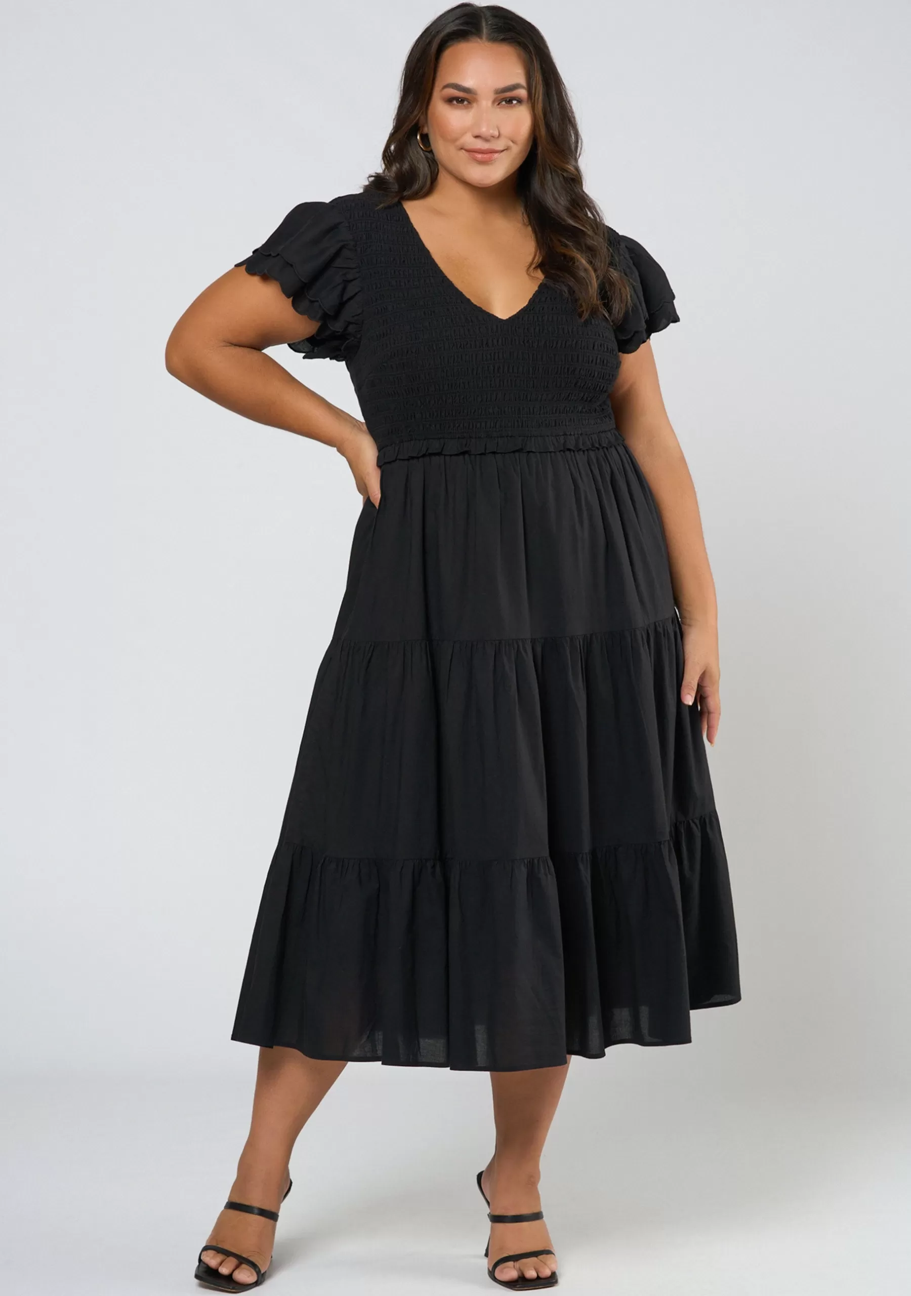 Curve Project Black Dresses | Midi Dresses>Selena Midi Dress