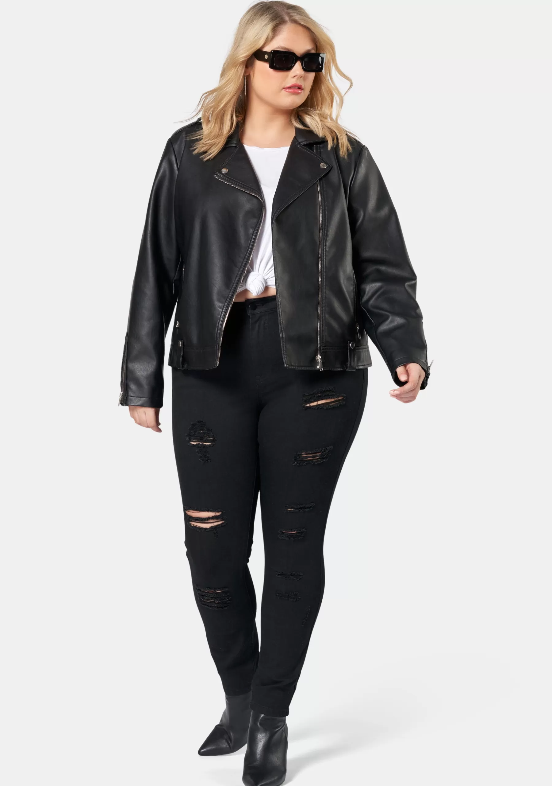 Curve Project Jackets & Coats>Shallow Dimes PU Jacket