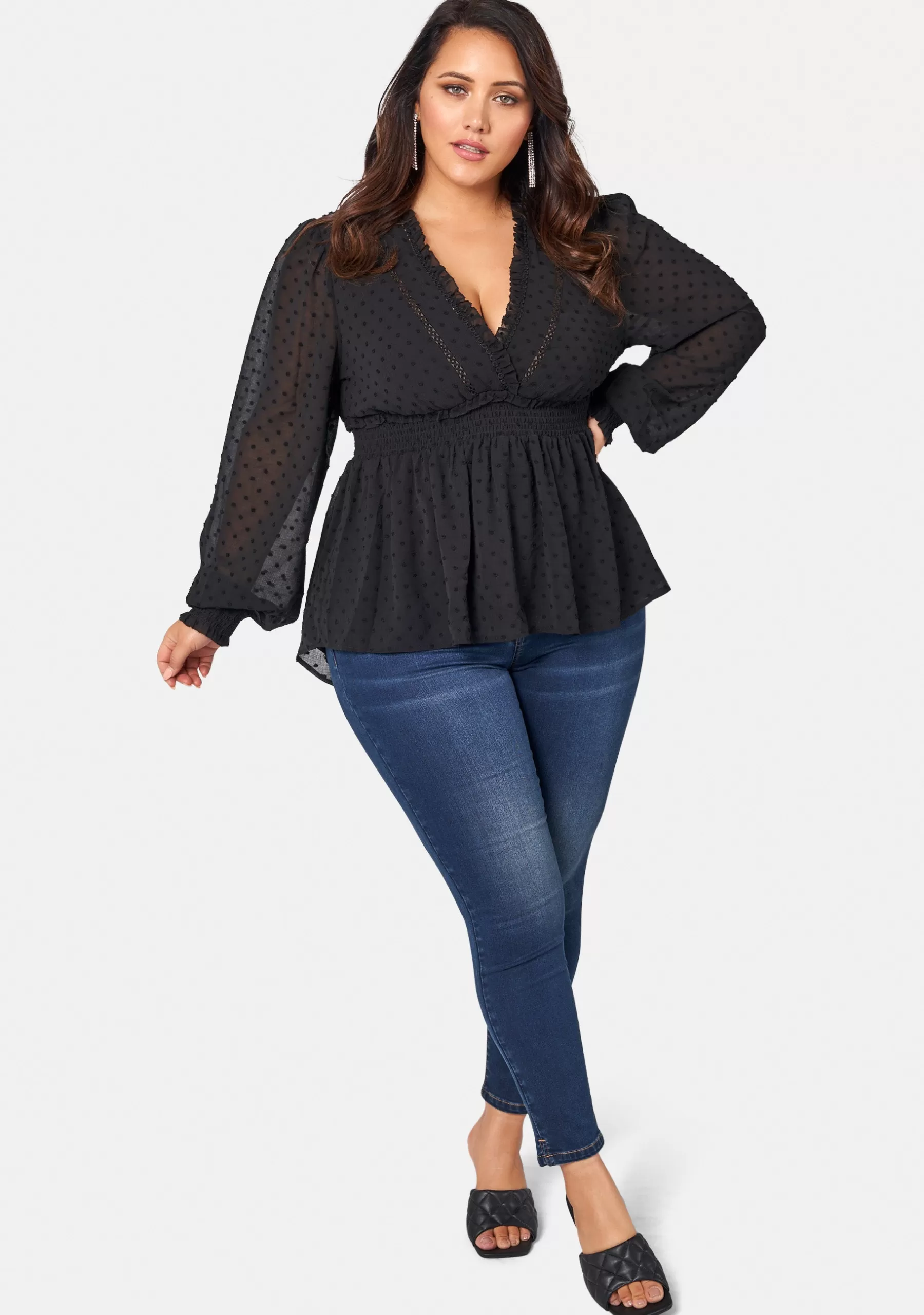 Curve Project Shirts & Blouses>Sheer Fantasy Blouse