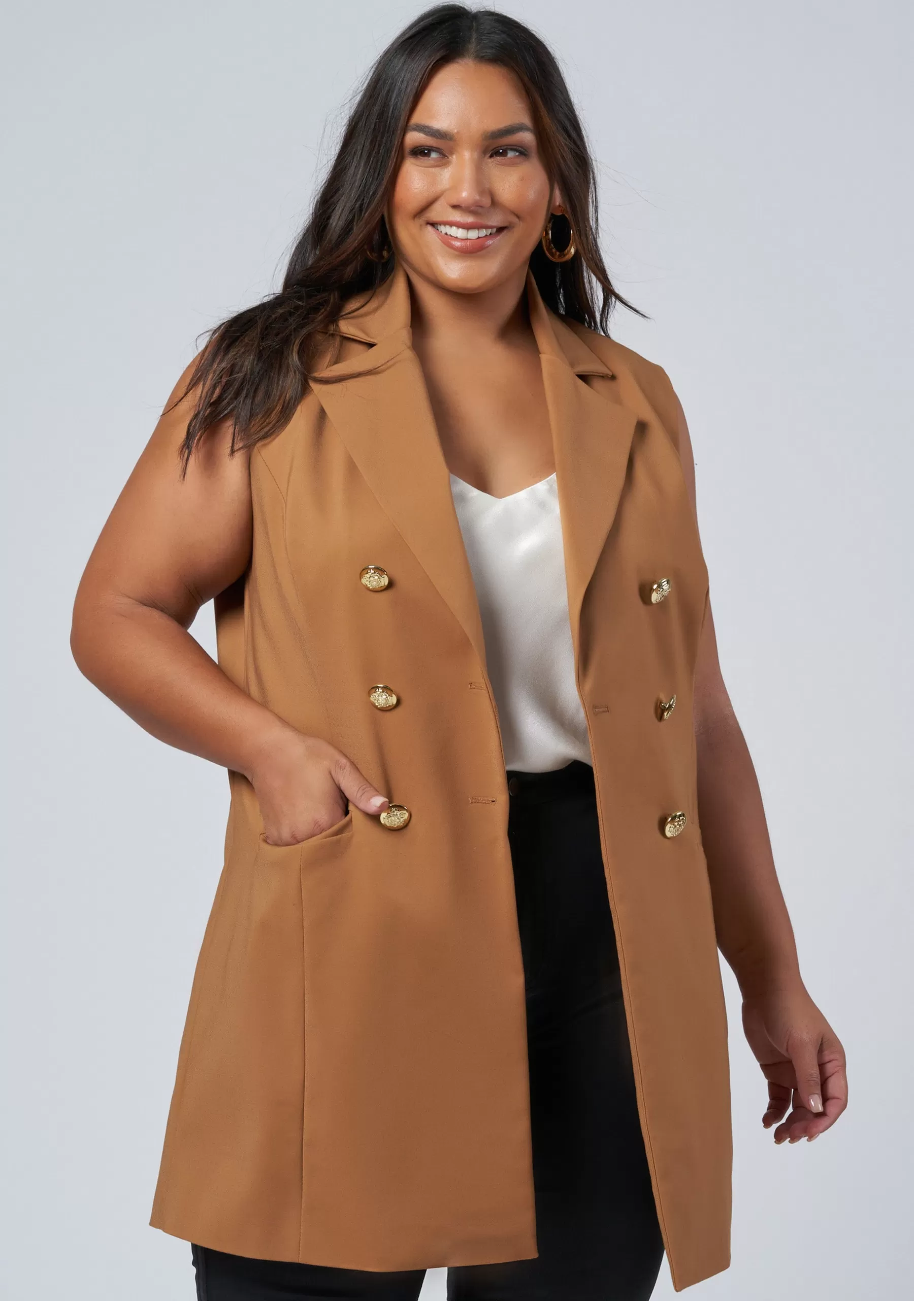 Curve Project Blazers | Jackets & Coats>Shiloh Sleeveless Blazer