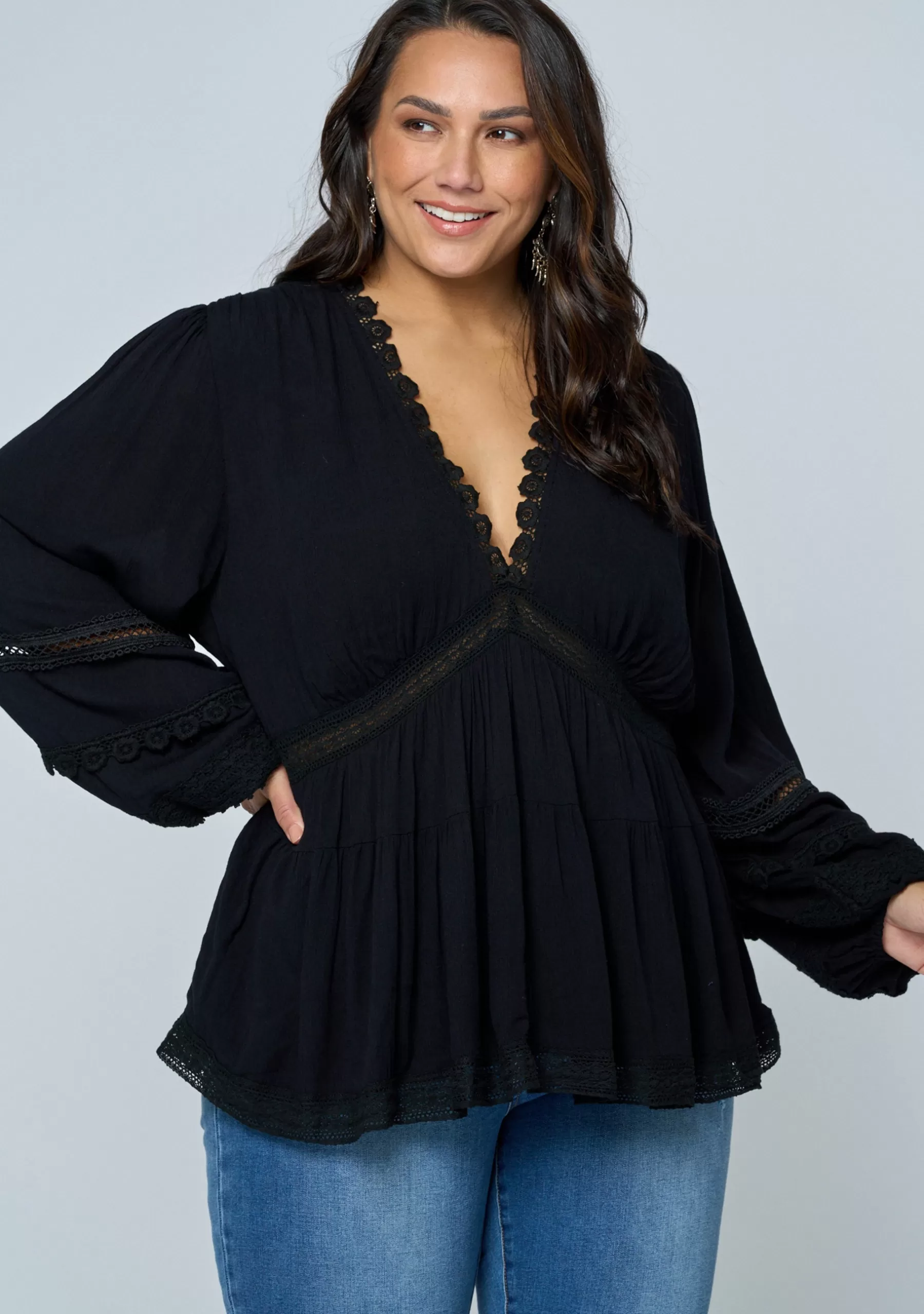 Curve Project Shirts & Blouses>Songbird Spirit Blouse