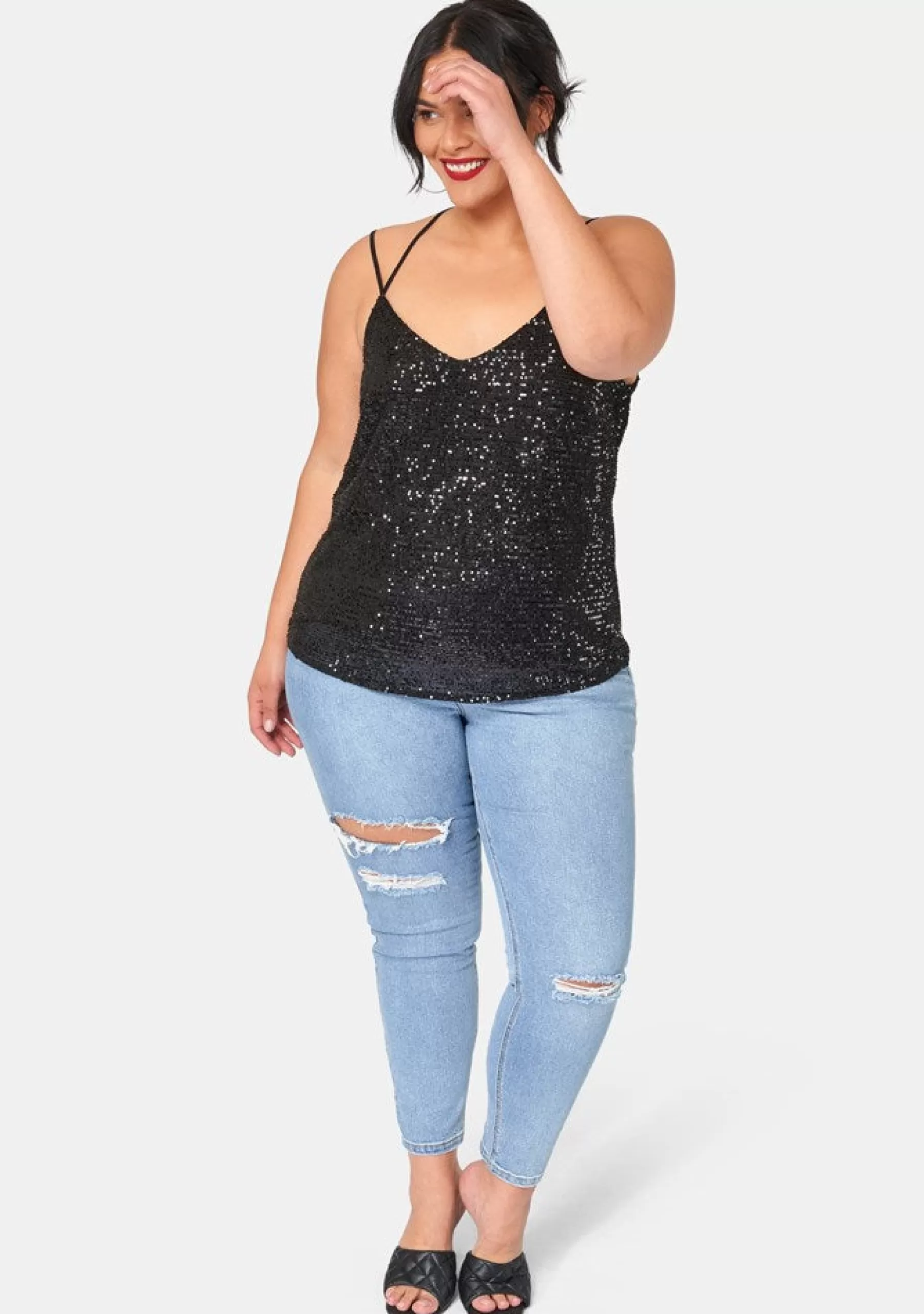 Curve Project Camis | Shirts & Blouses>Sparkles Between Us Cami