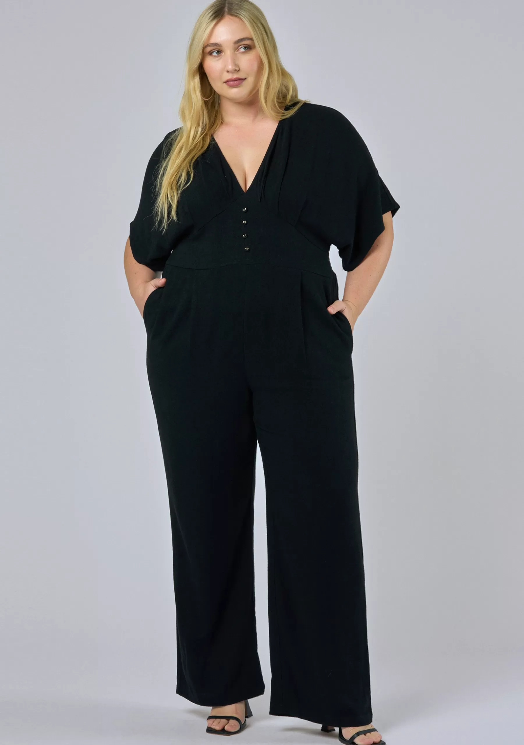 Curve Project Jumpsuits>Stage Dive Linen Jumpsuit