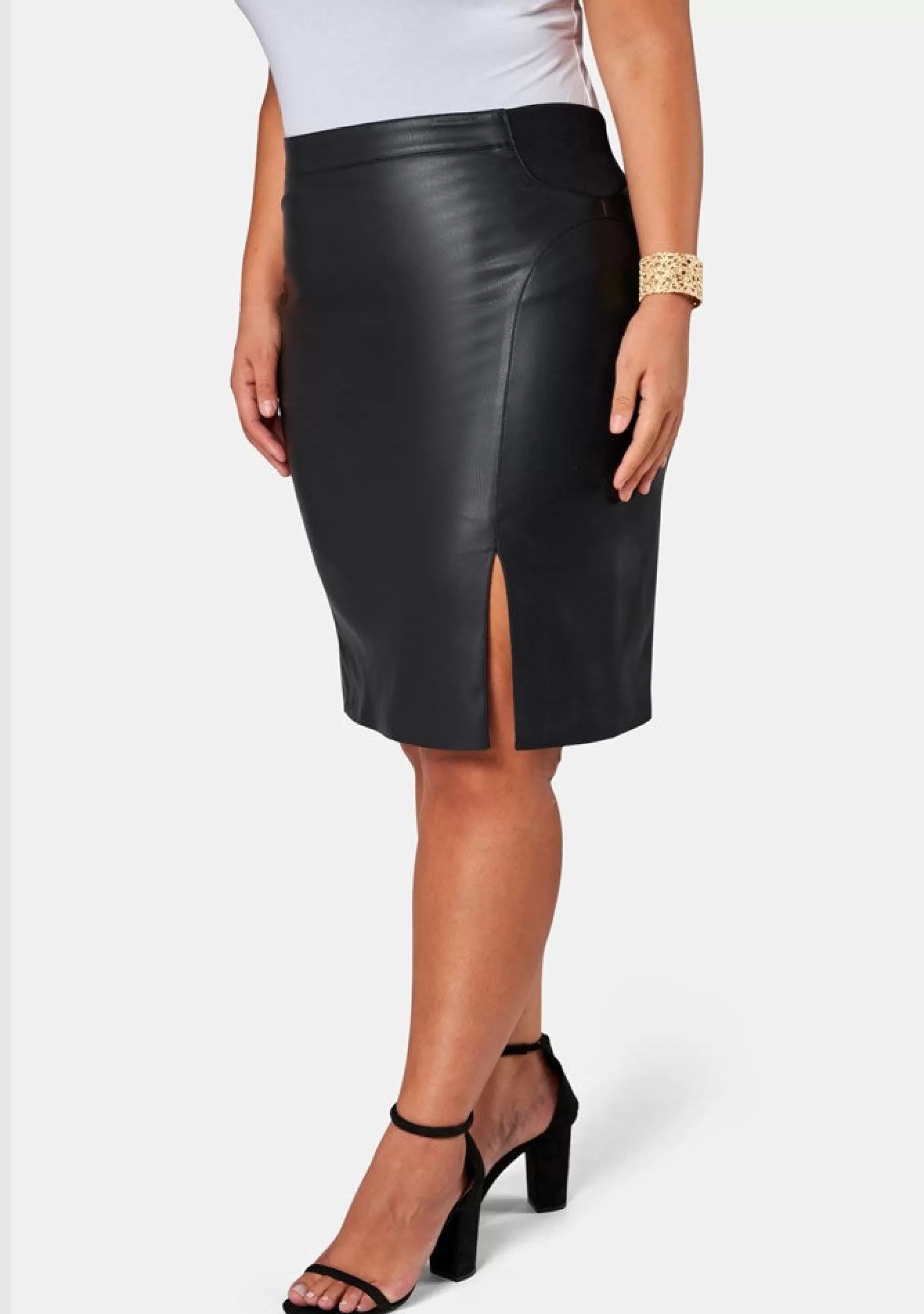 Curve Project Midi Skirts>Stinger PU Skirt