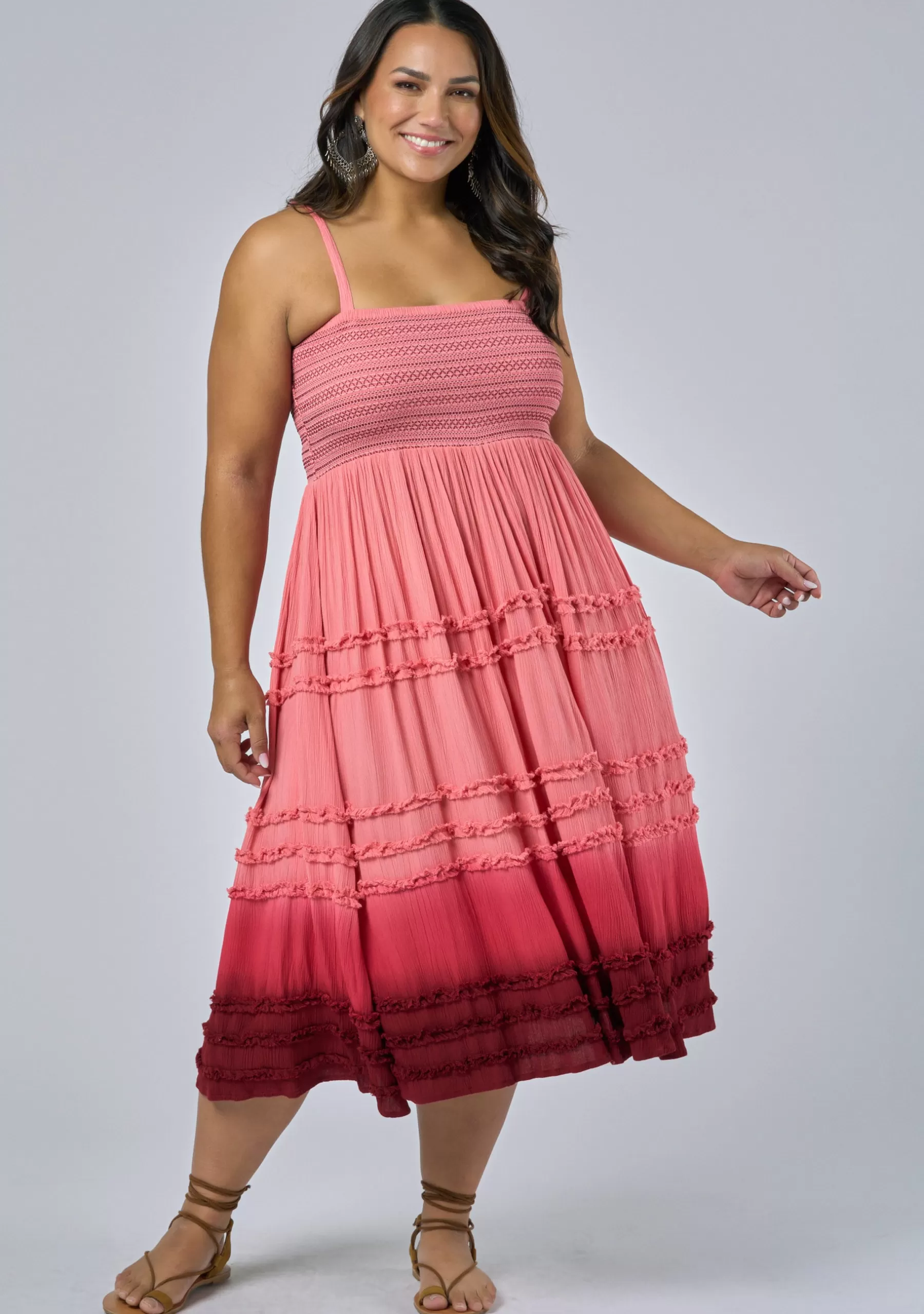 Curve Project Midi Dresses>Sunset Serenade Midi Dress