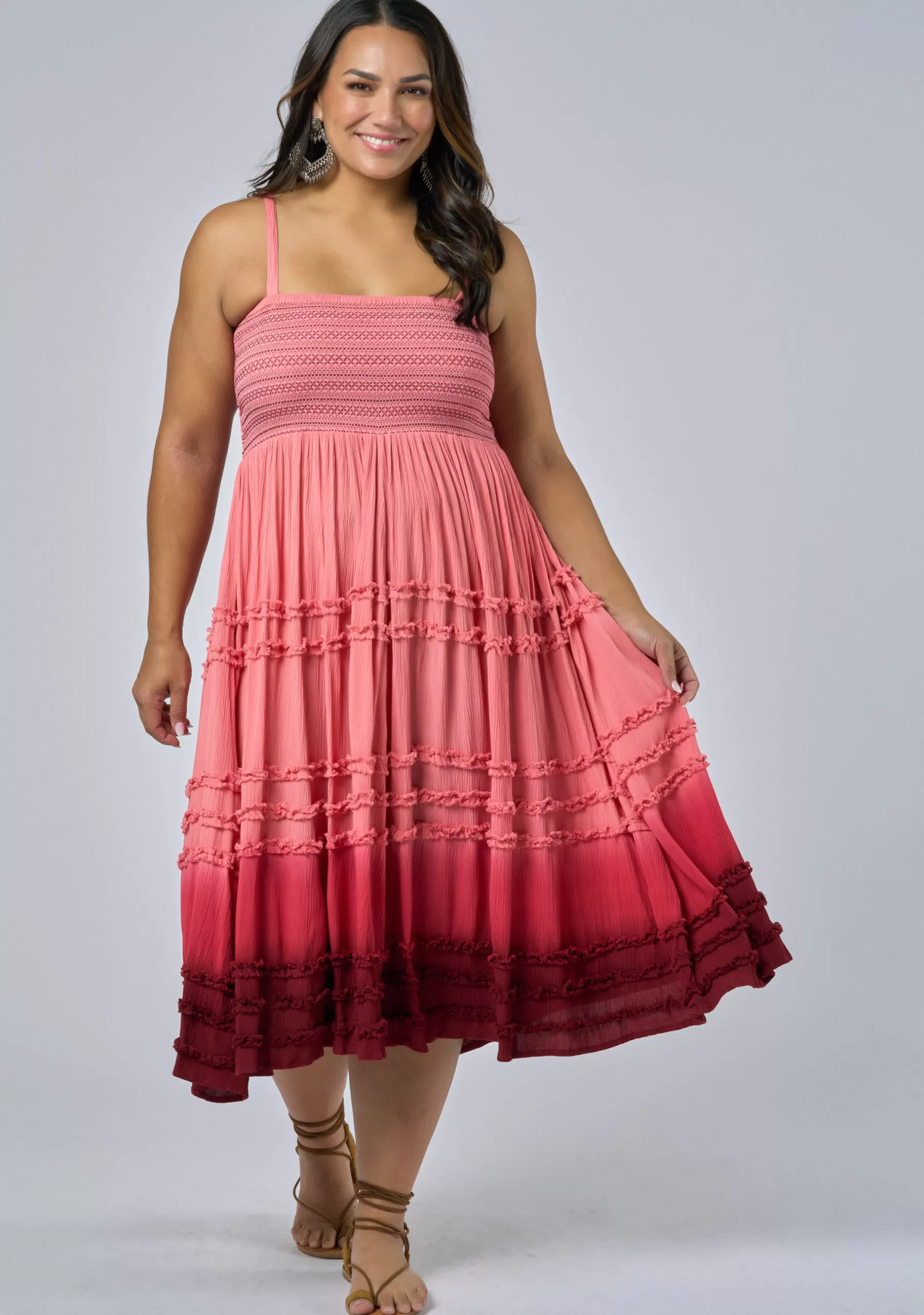 Curve Project Midi Dresses>Sunset Serenade Midi Dress