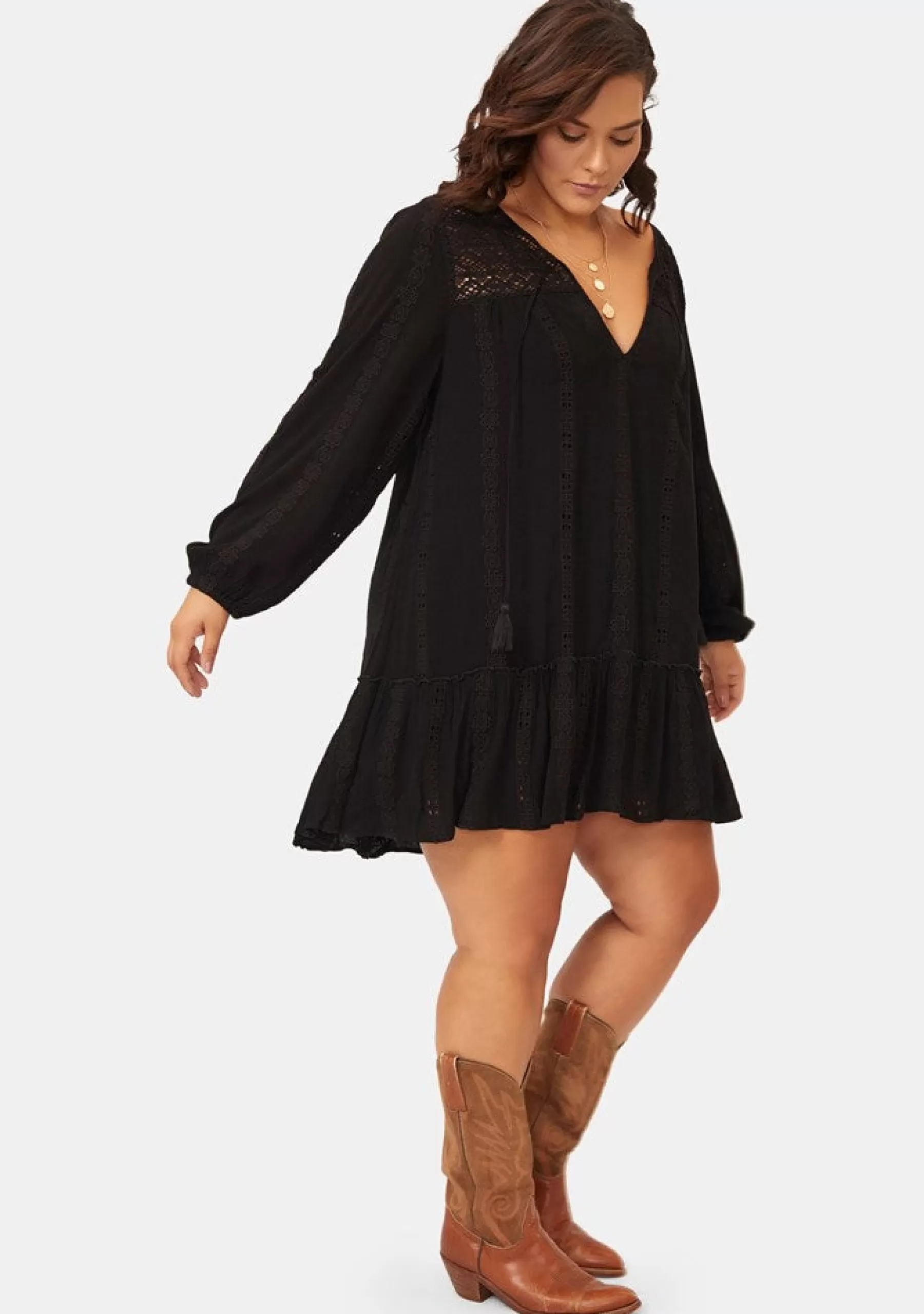 Curve Project Boho Dresses | Black Dresses>Supreme Lace Dress