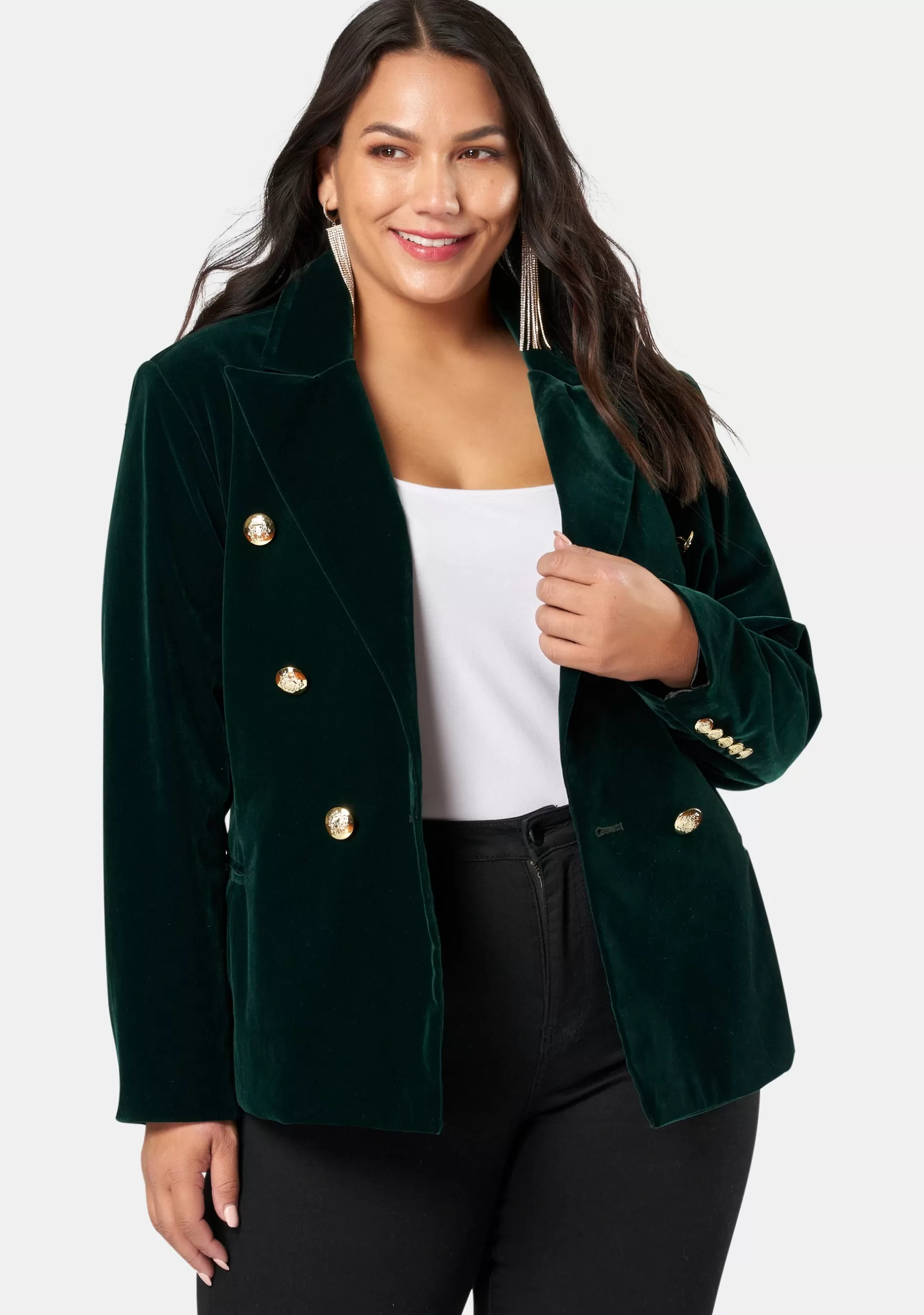Curve Project Blazers | Jackets & Coats>Take A Vow Velvet Blazer
