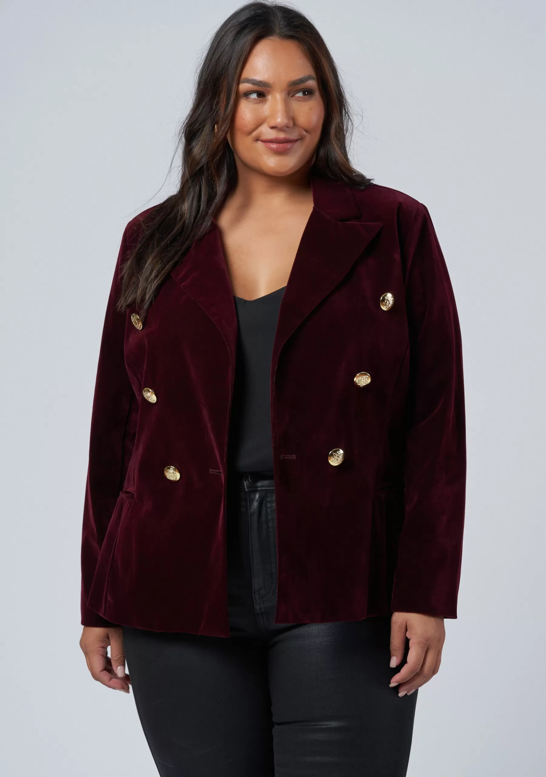 Curve Project Blazers | Jackets & Coats>Take A Vow Velvet Blazer