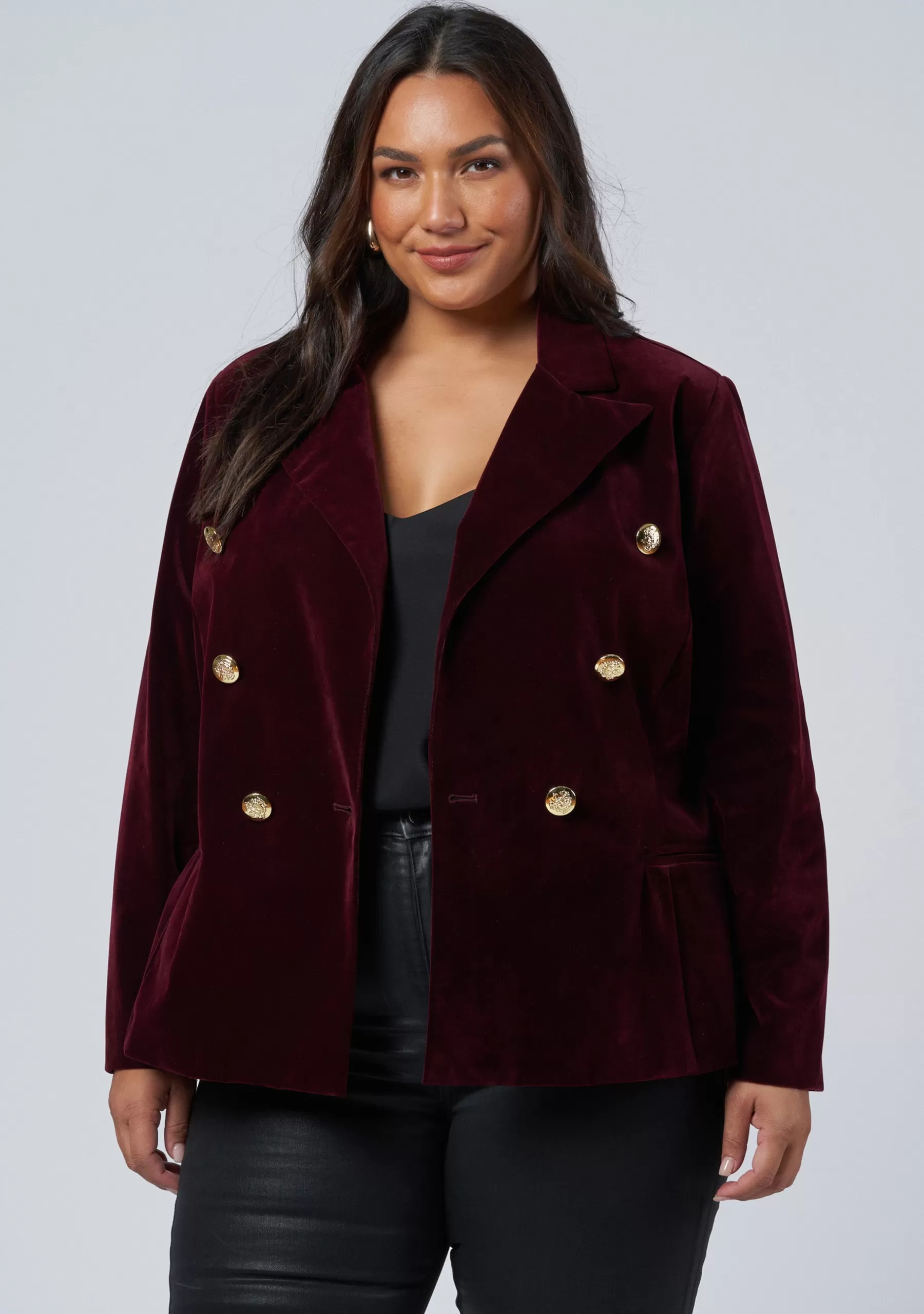 Curve Project Blazers | Jackets & Coats>Take A Vow Velvet Blazer