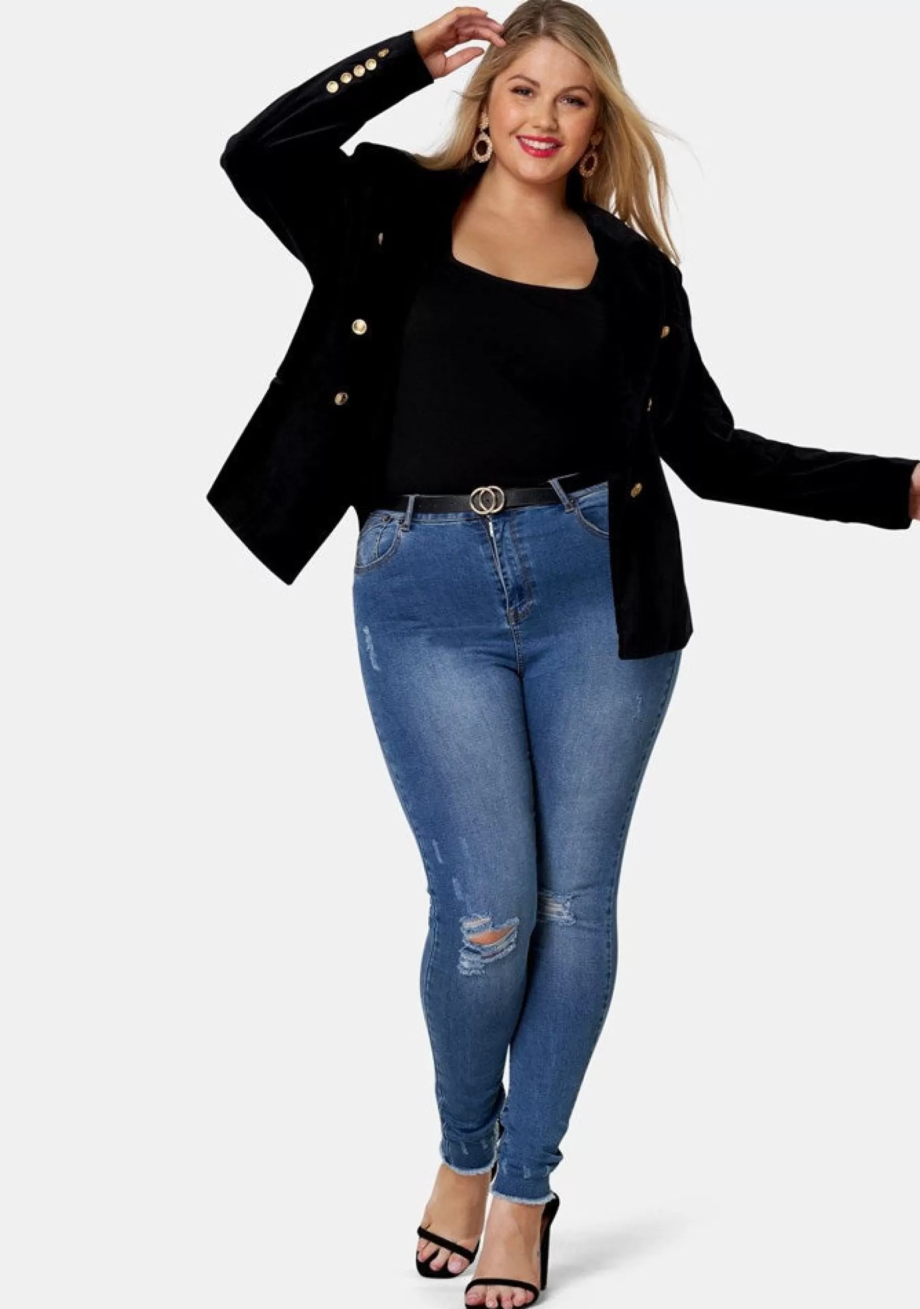 Curve Project Blazers | Jackets & Coats>Take A Vow Velvet Blazer