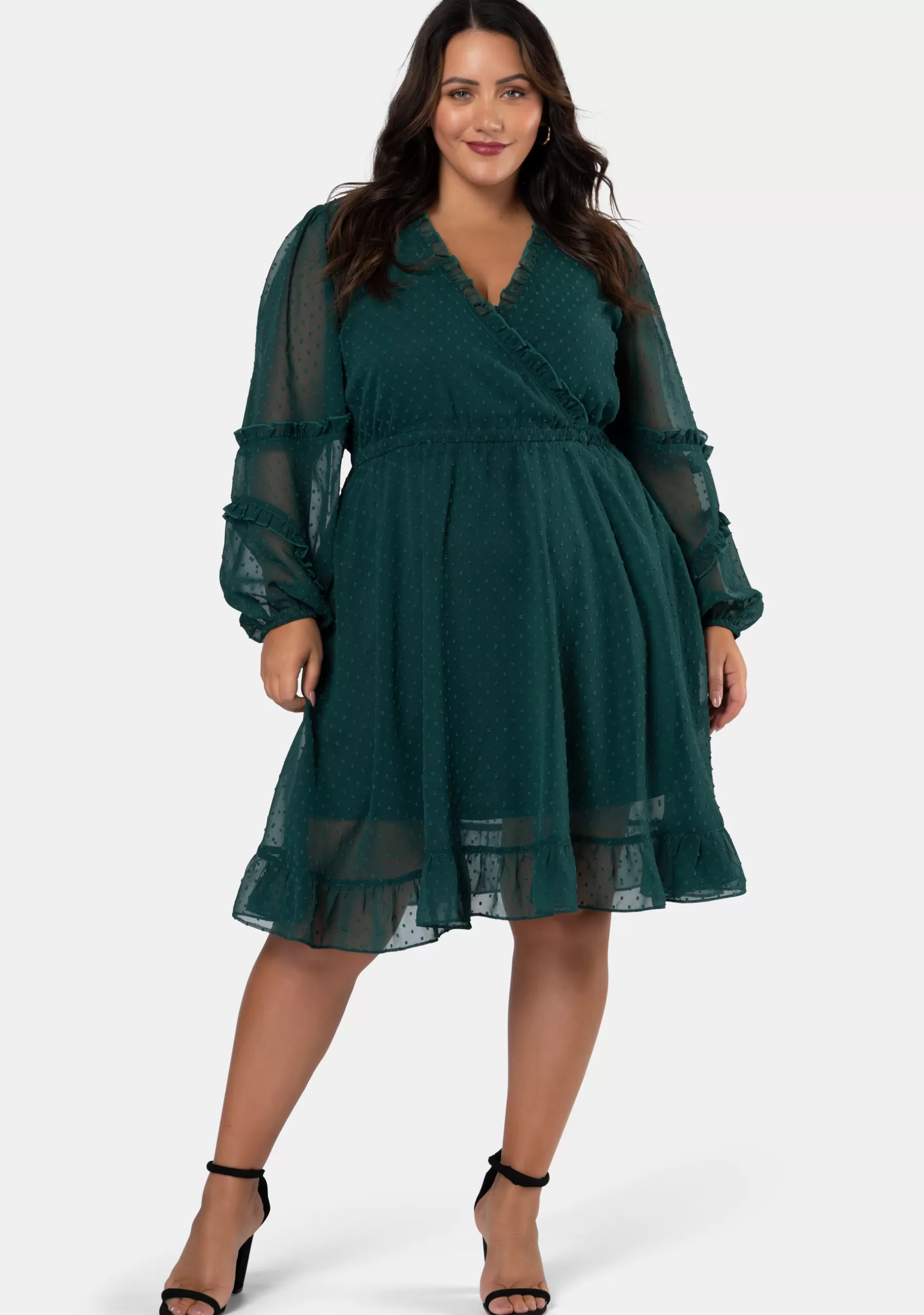 Curve Project Midi Dresses>Tie Me Down Dobby Dress