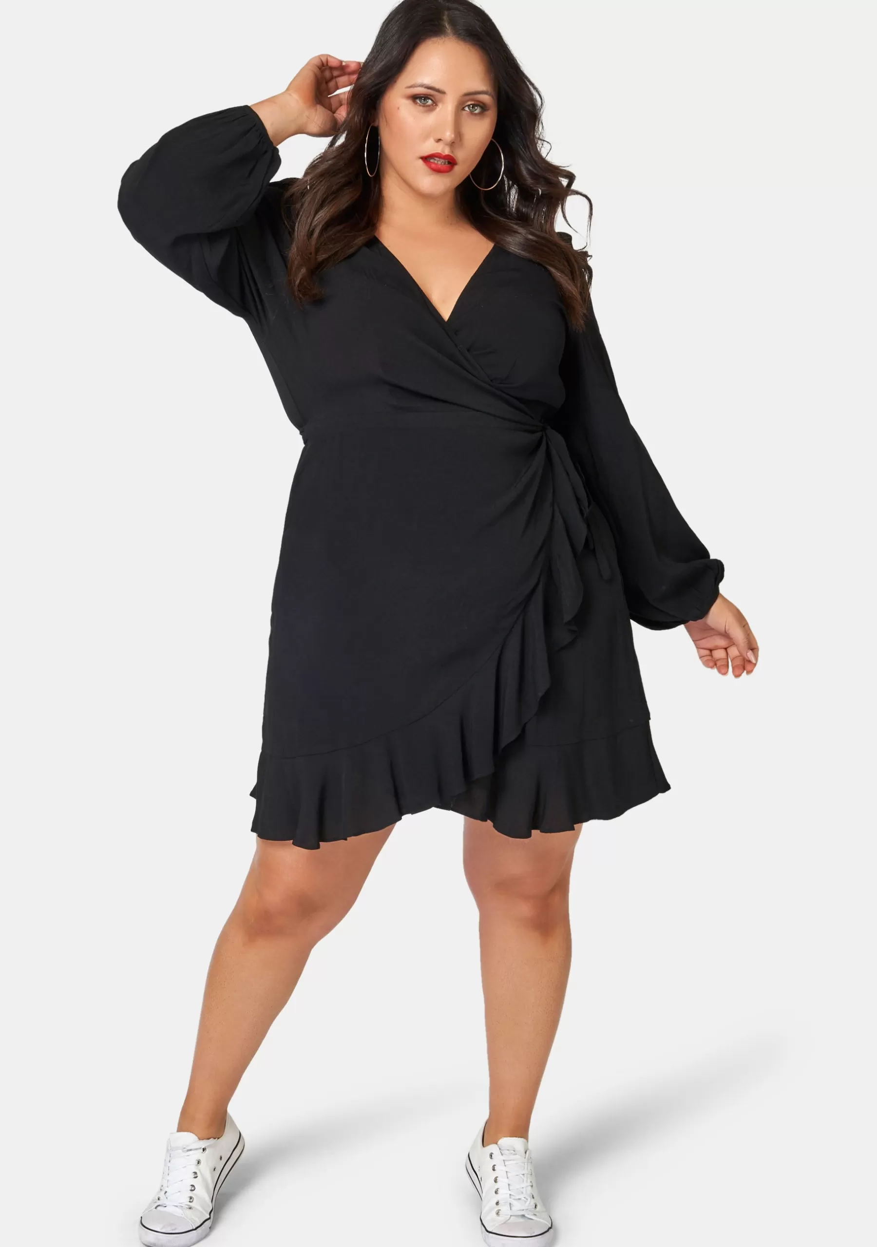 Curve Project Black Dresses | Mini Dresses>Titanium Wrap Dress