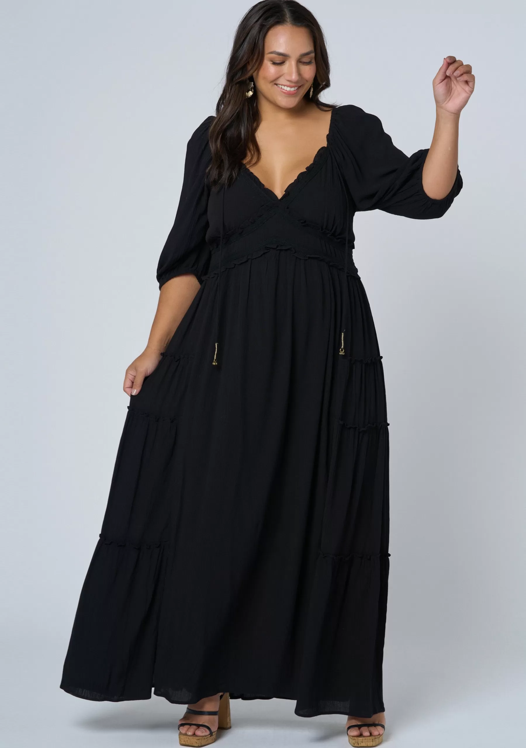 Curve Project Black Dresses | Maxi Dresses>Tropez Maxi Dress