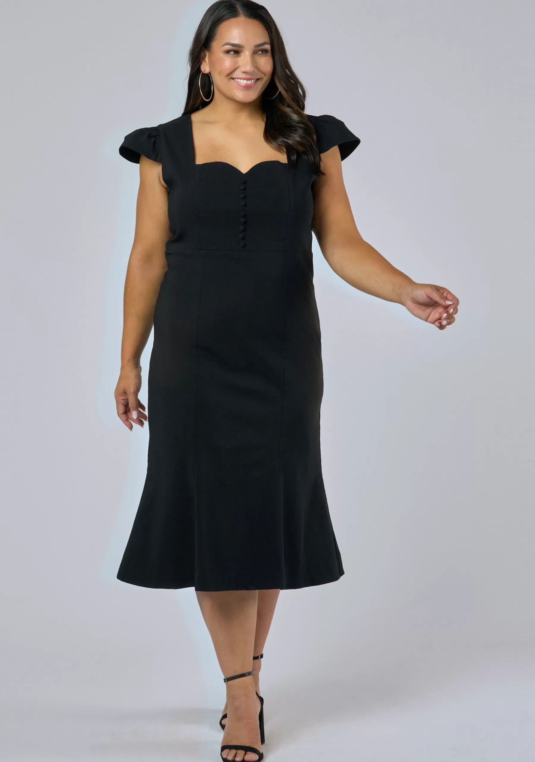 Curve Project Party Dresses | Black Dresses>Truth or Dare Midi Dress
