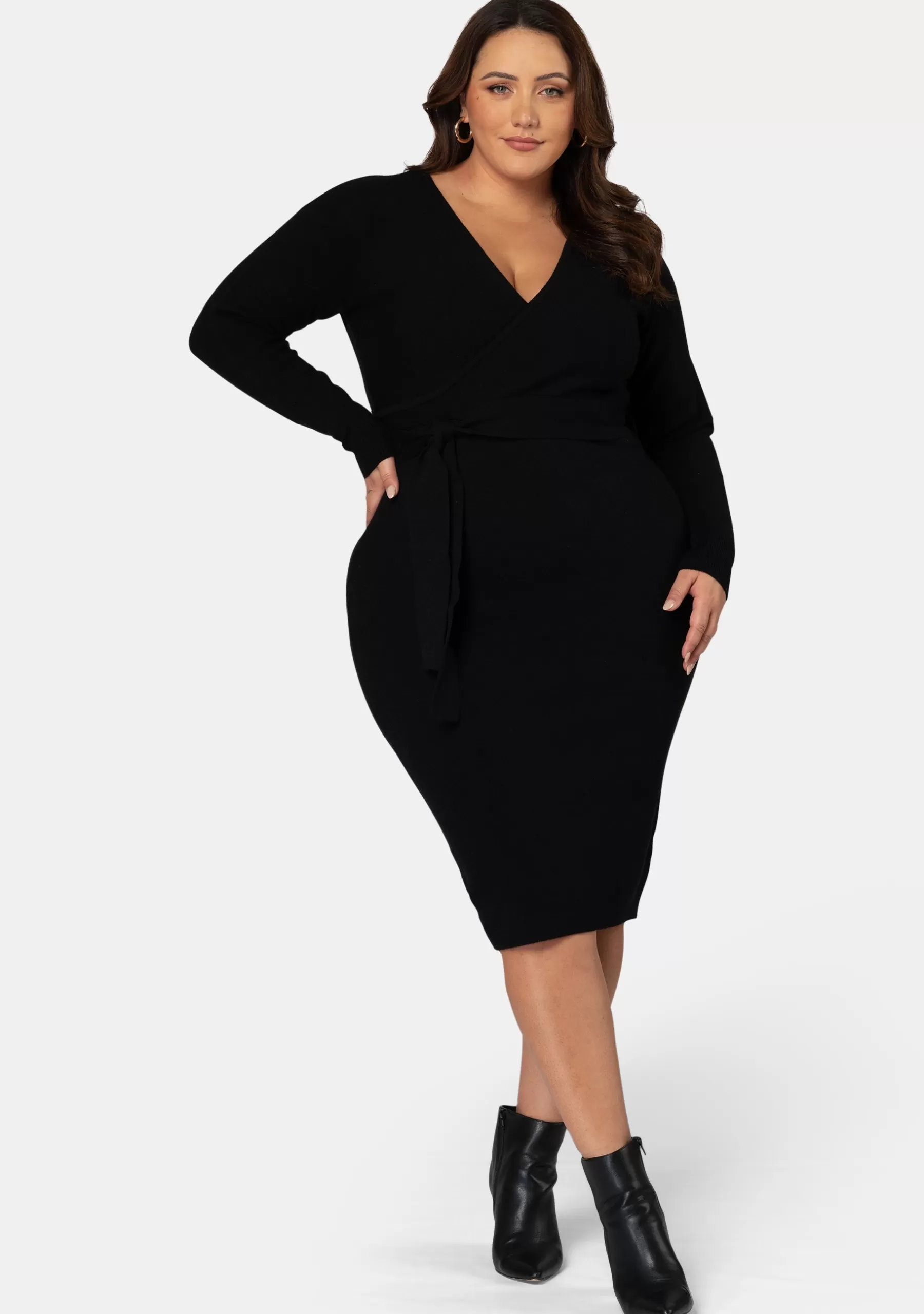 Curve Project Midi Dresses>Viola Knit Midi Dress