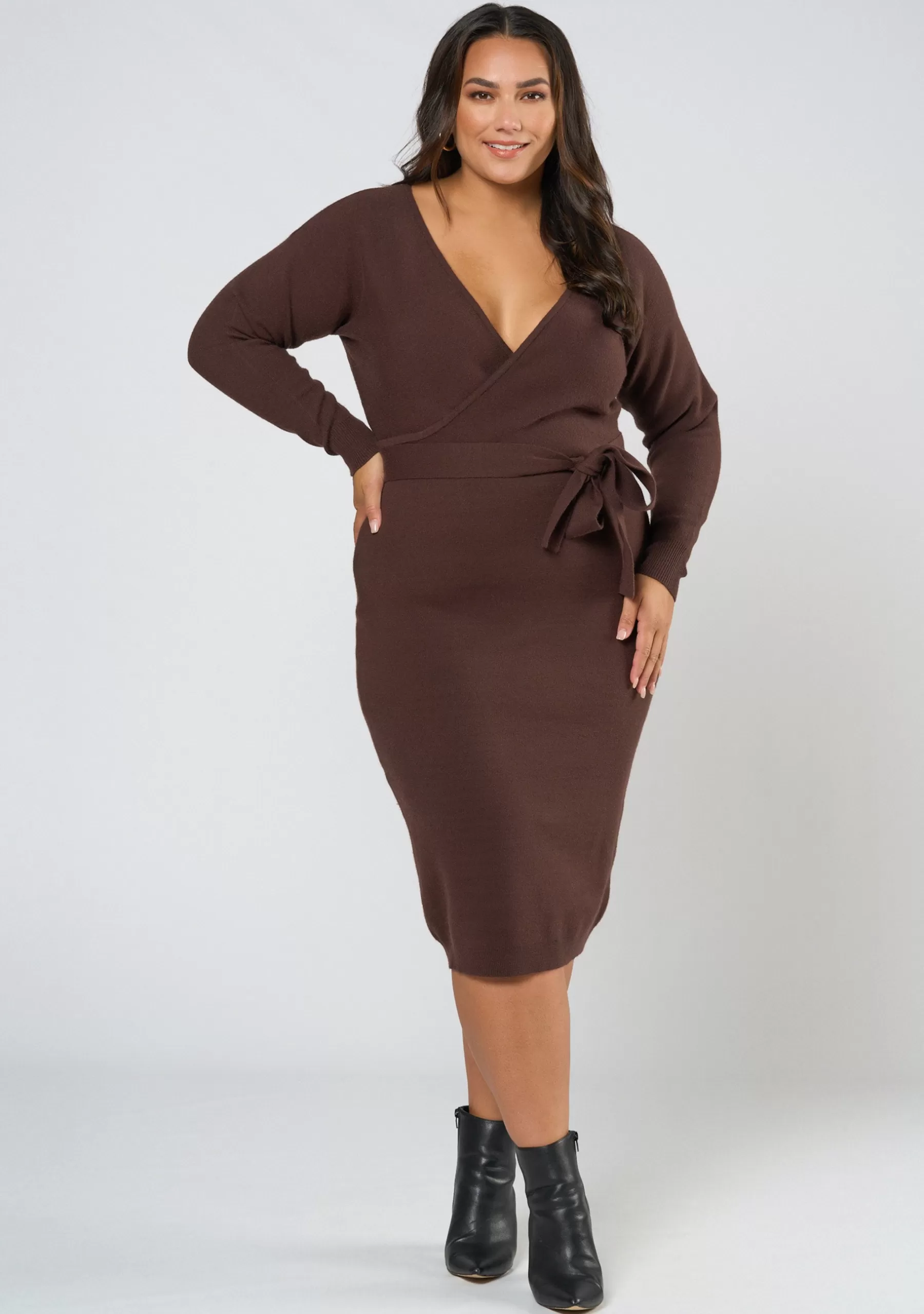 Curve Project Midi Dresses>Viola Knit Midi Dress