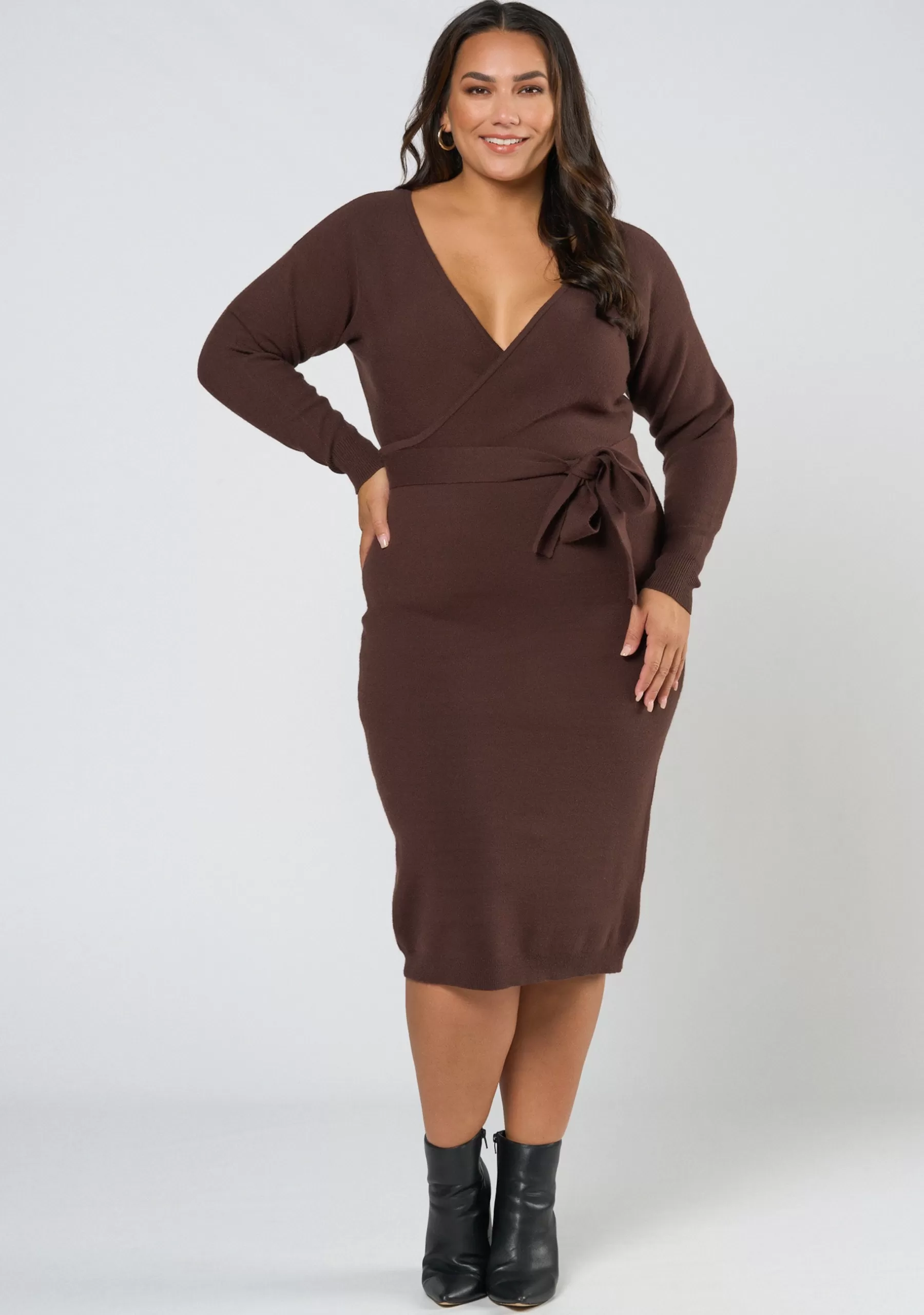 Curve Project Midi Dresses>Viola Knit Midi Dress