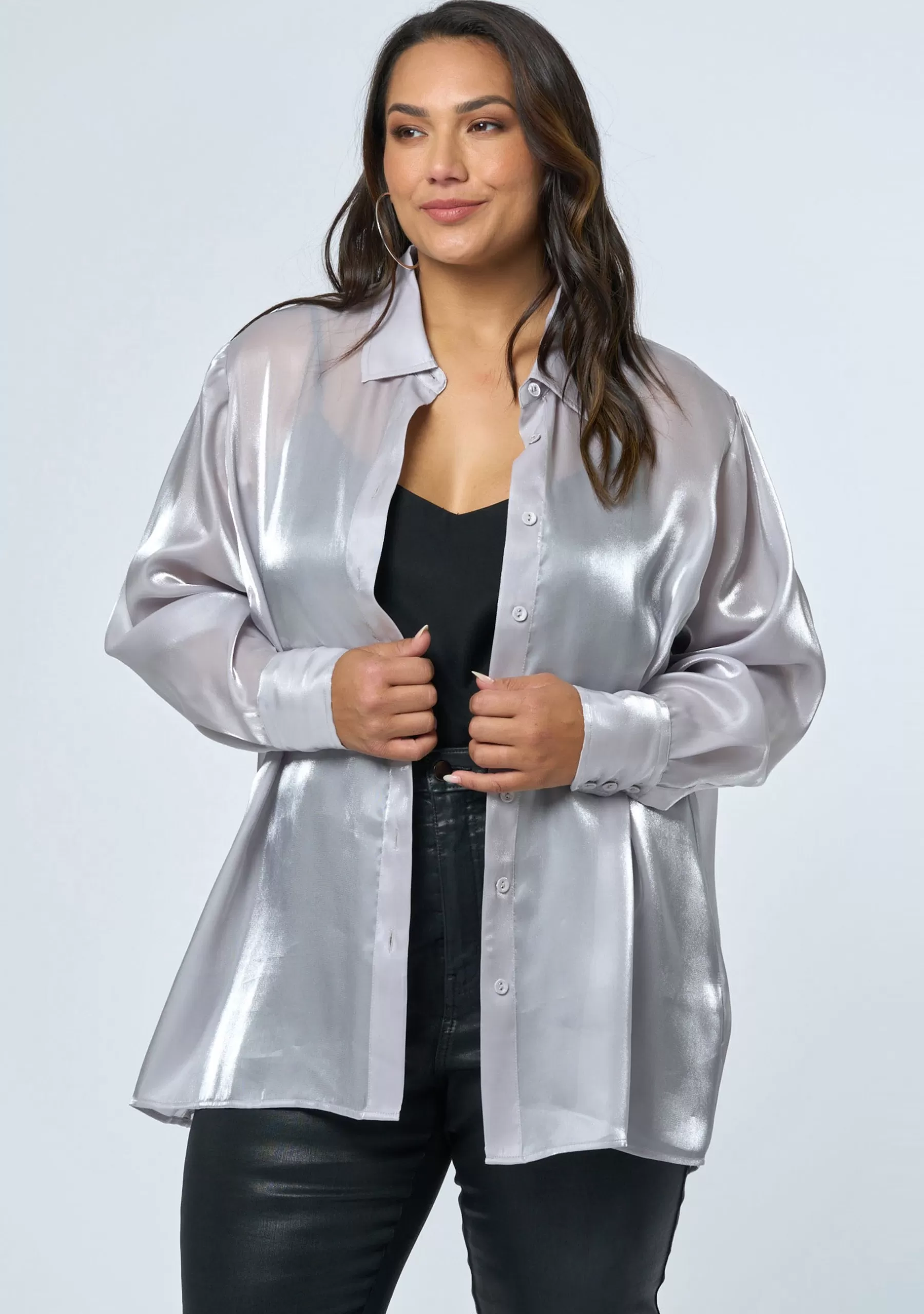 Curve Project Shirts & Blouses>Vixen Sheer Shirt