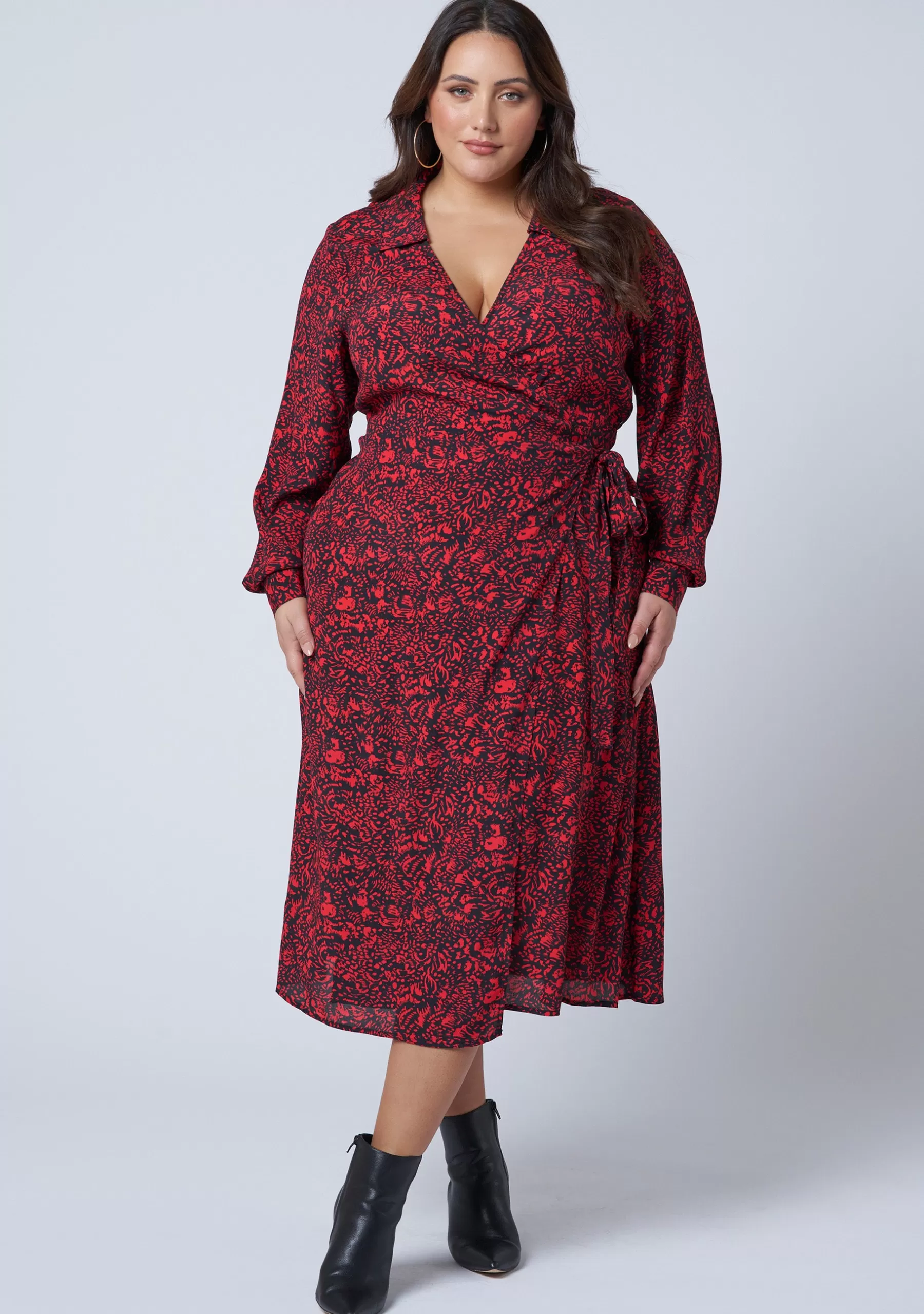 Curve Project Midi Dresses>West End Midi Wrap Dress