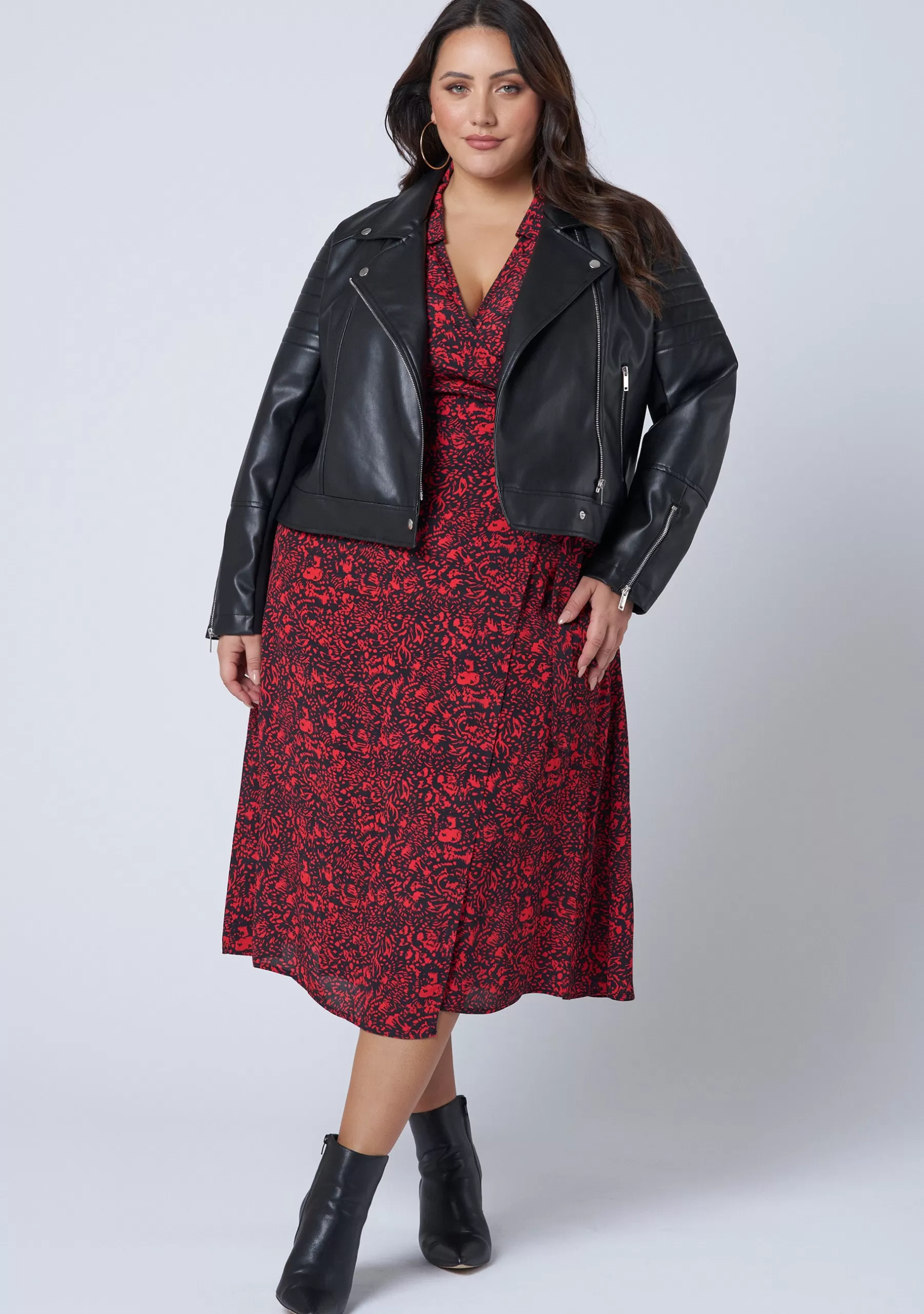 Curve Project Midi Dresses>West End Midi Wrap Dress