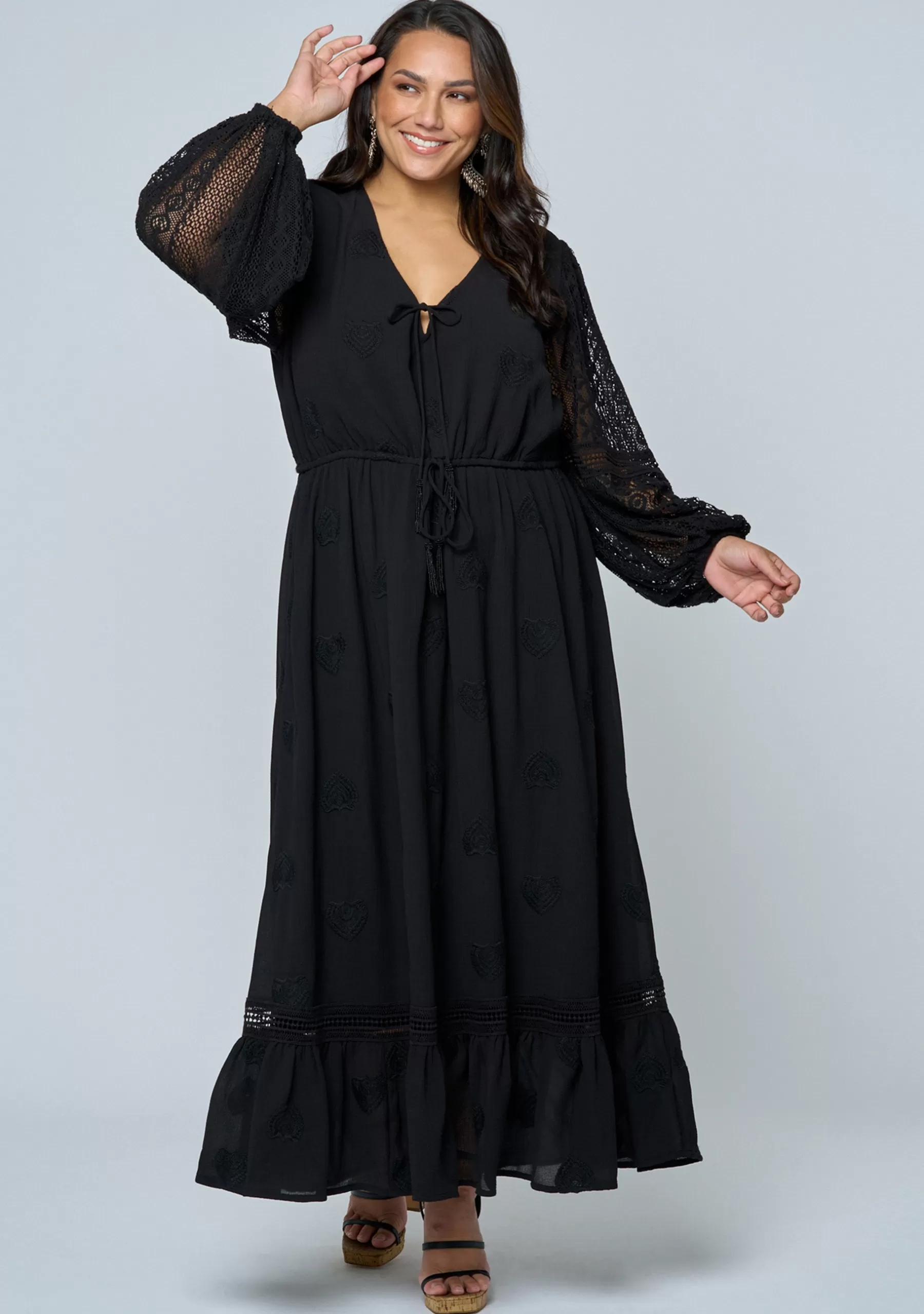 Curve Project Black Dresses | Maxi Dresses>Whispering Winds Maxi Dress