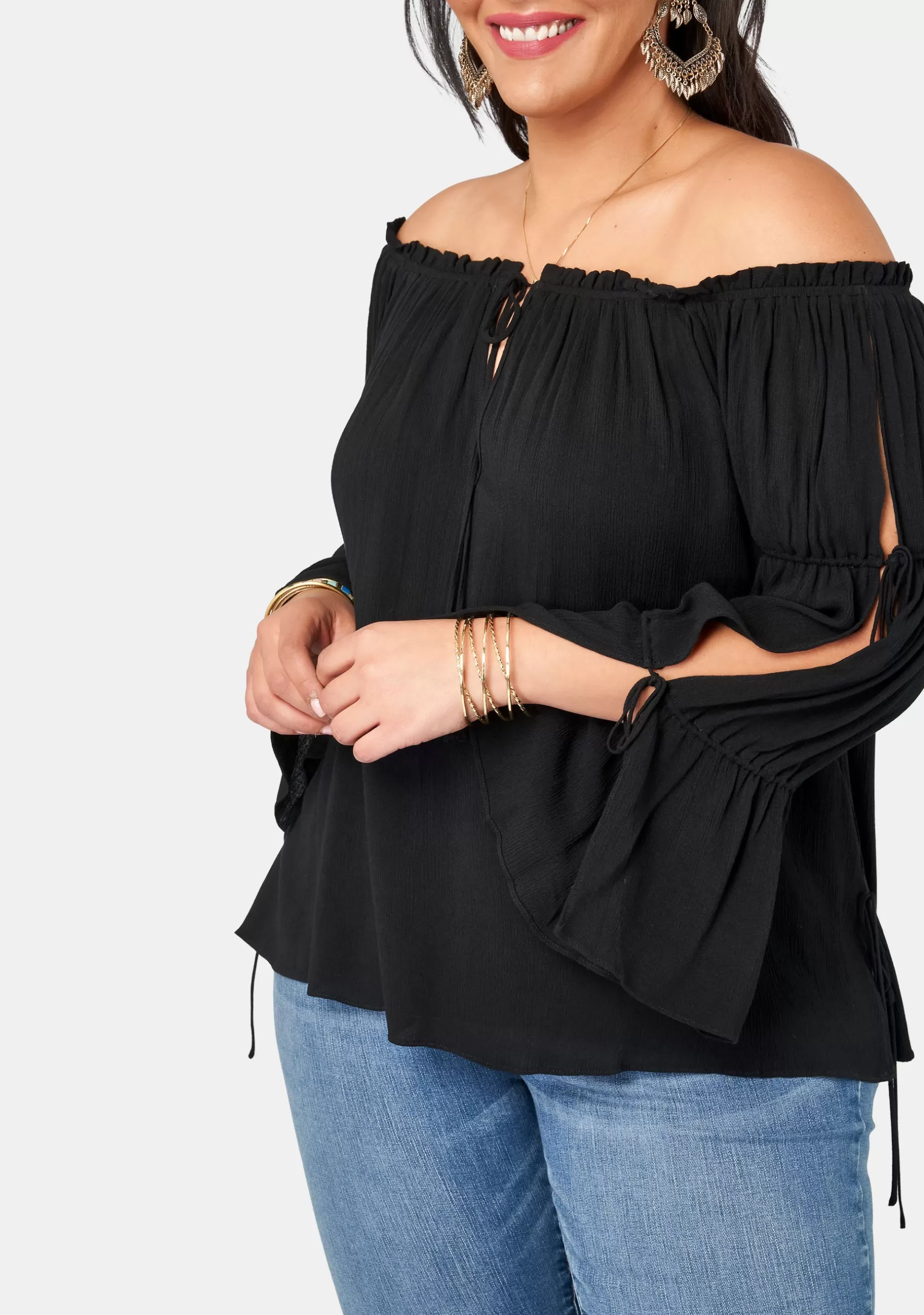 Curve Project Shirts & Blouses>White Desert Blouse