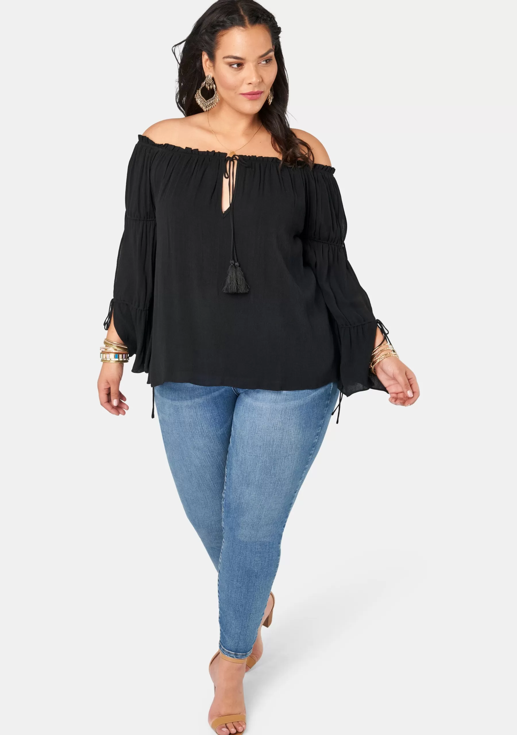 Curve Project Shirts & Blouses>White Desert Blouse