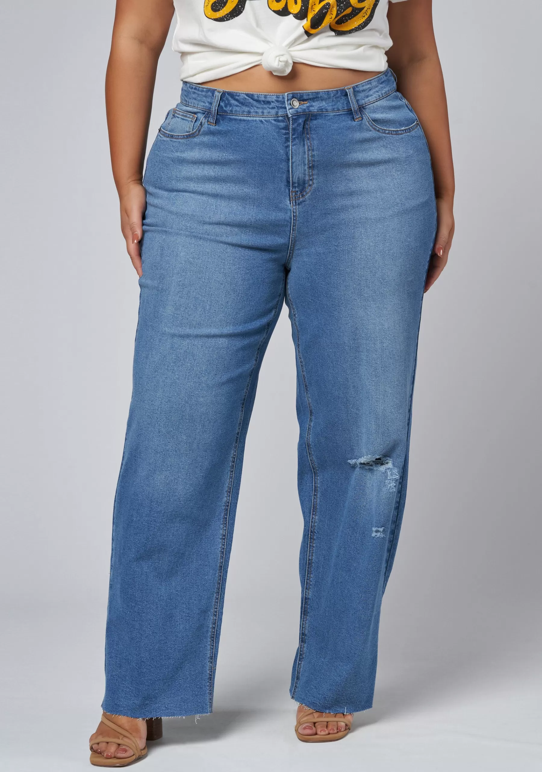 Curve Project Denim | Jeans>Wild Roses Straight Leg Jean