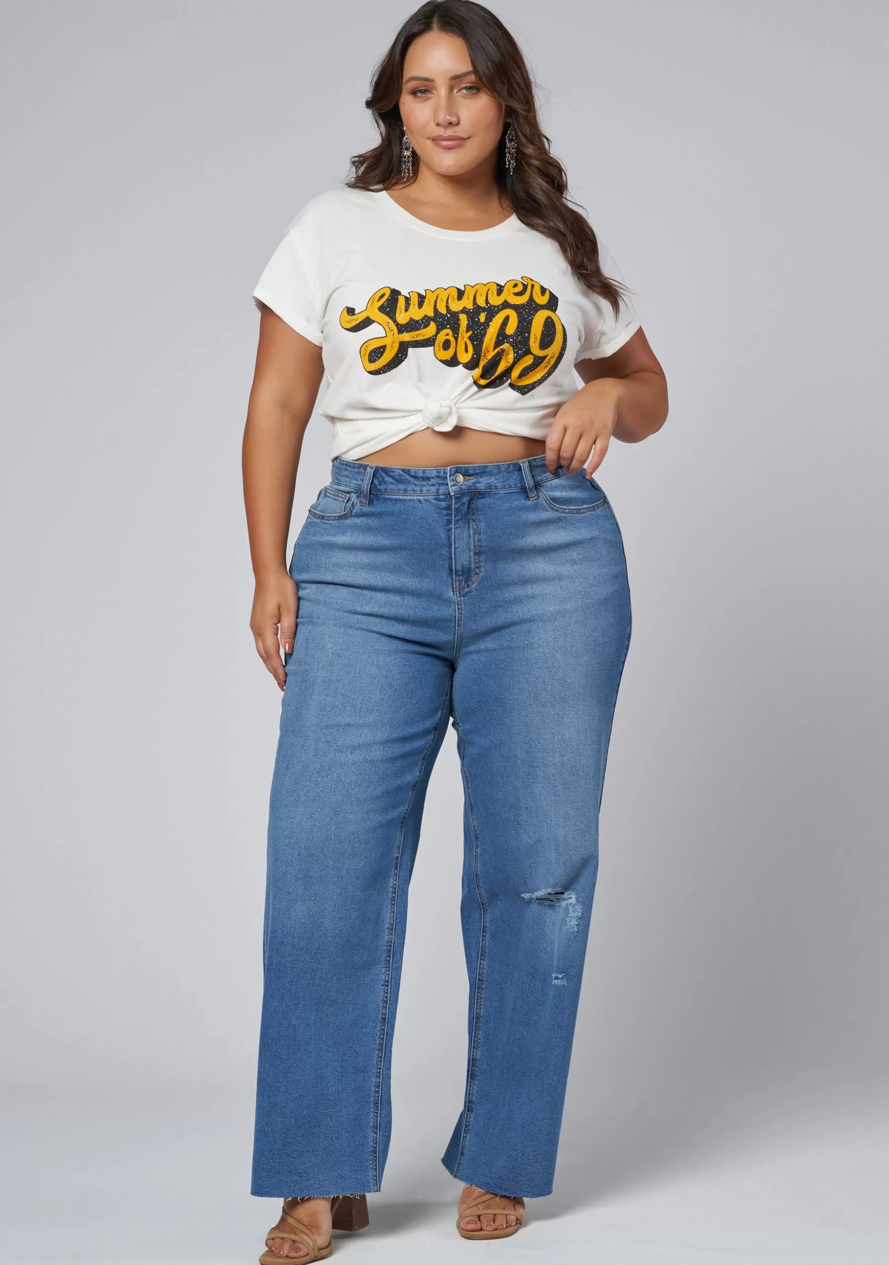 Curve Project Denim | Jeans>Wild Roses Straight Leg Jean
