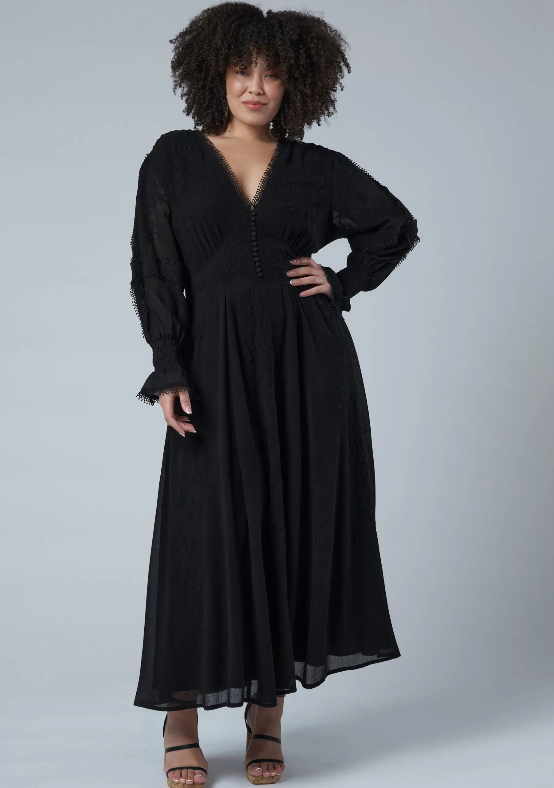 Curve Project Boho Dresses | Black Dresses>With Love Maxi Dress