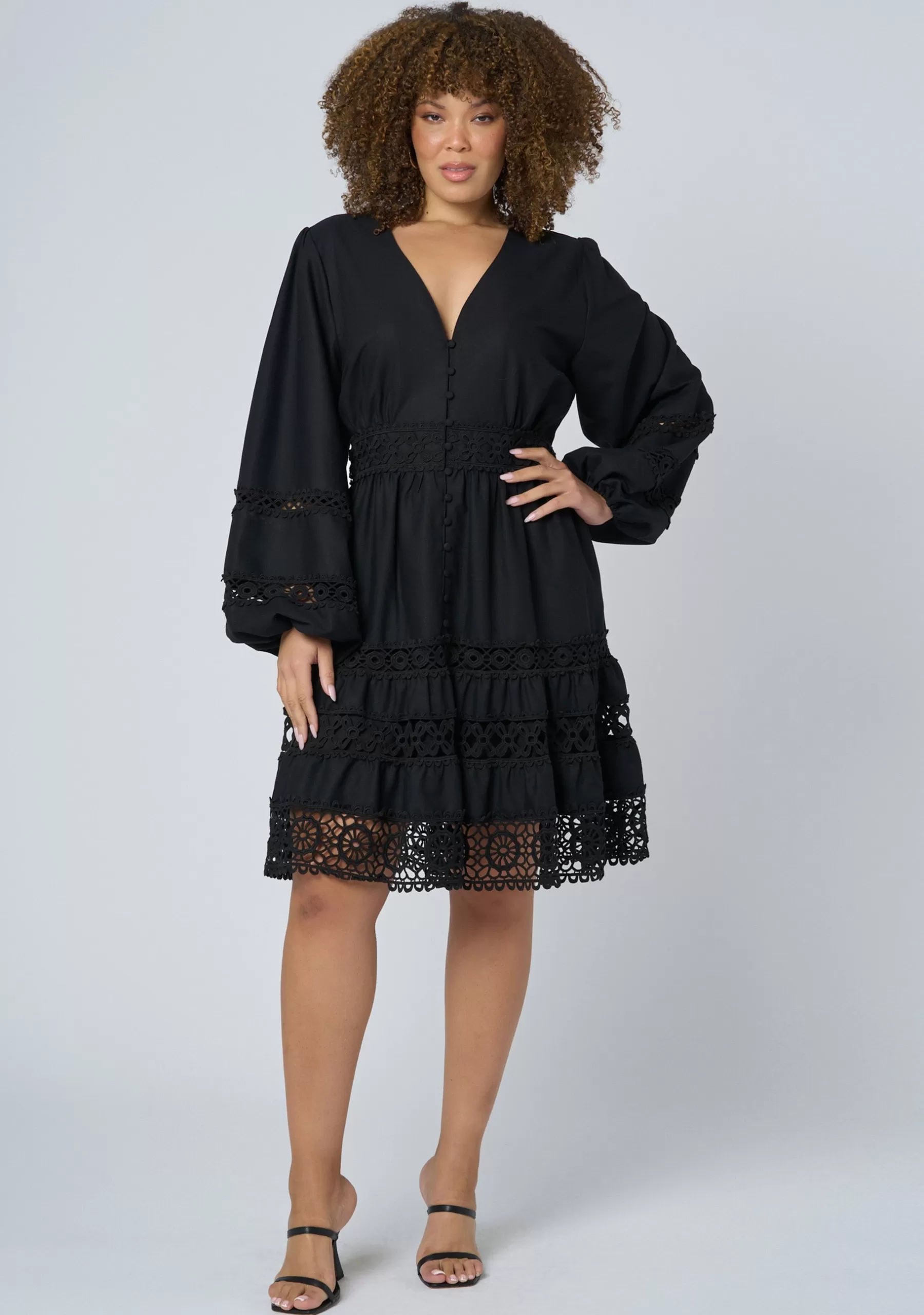Curve Project Black Dresses | Mini Dresses>Zaliah Lace Mini Dress