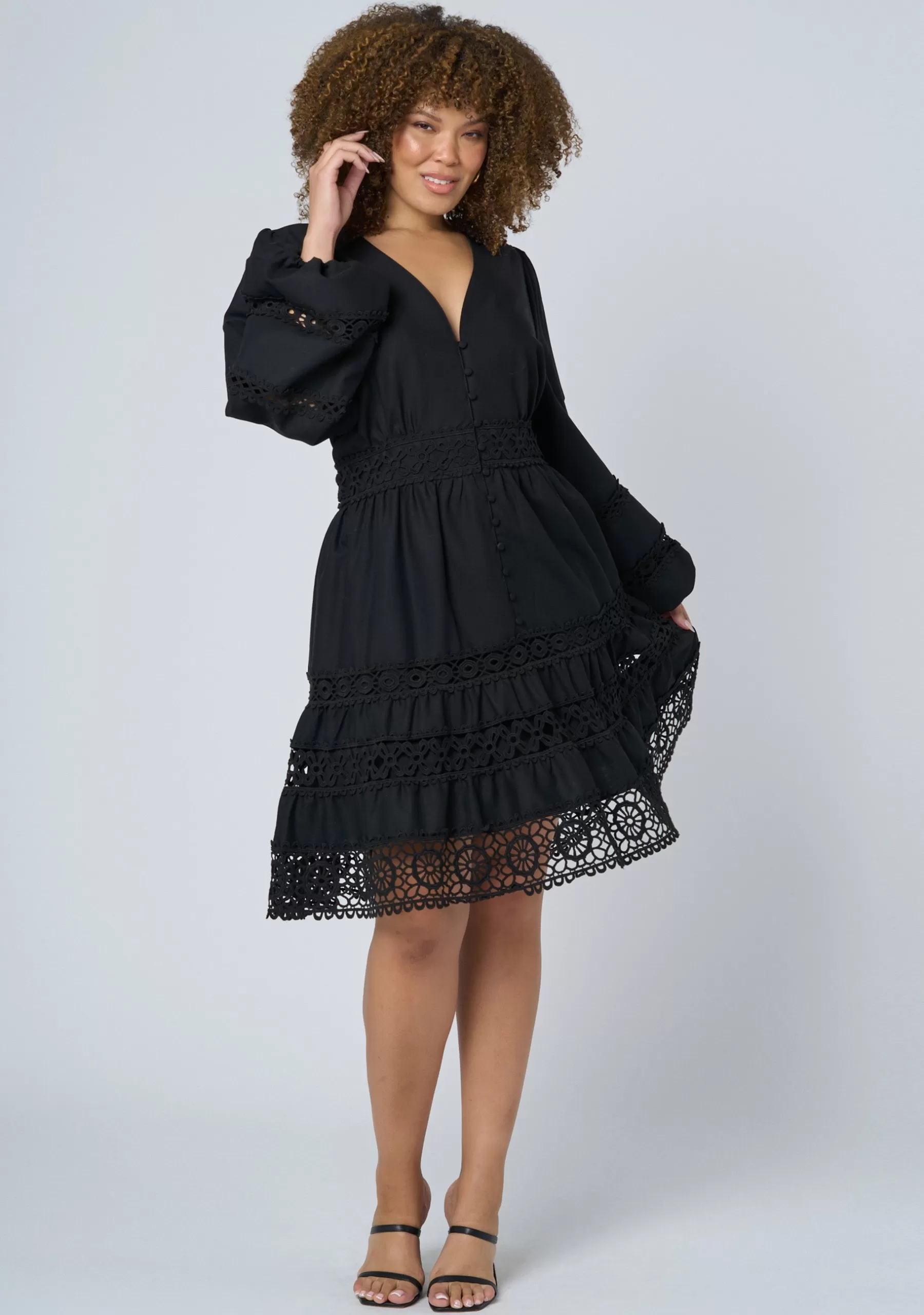 Curve Project Black Dresses | Mini Dresses>Zaliah Lace Mini Dress