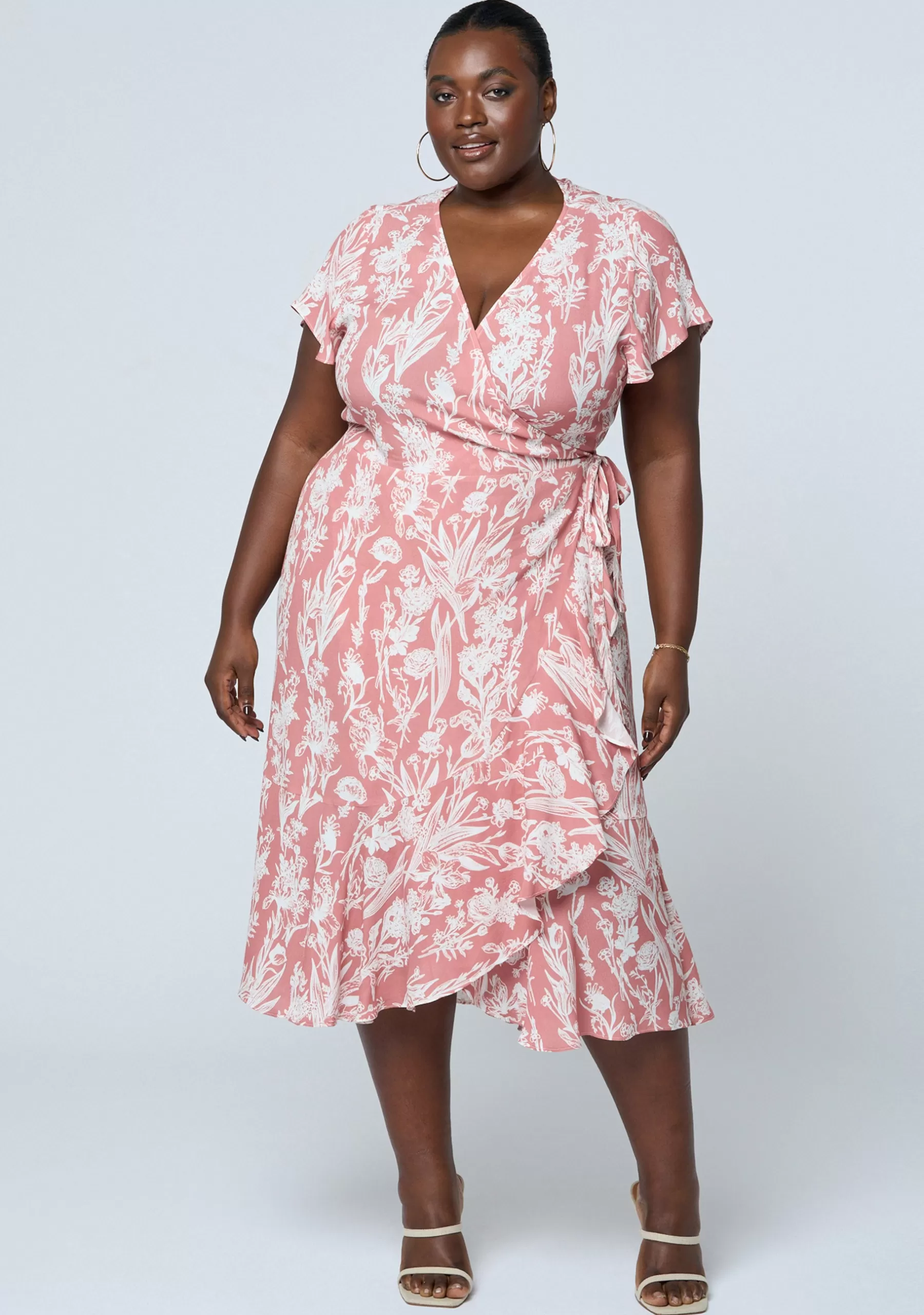 Curve Project Midi Dresses>Zoey Wrap Dress